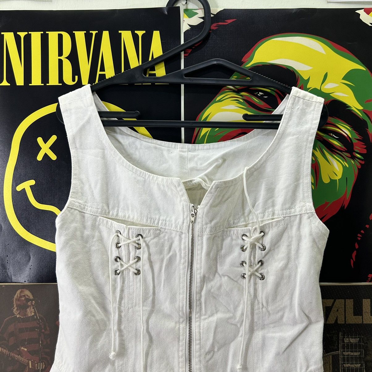 Vintage Vintage Japanese Brand White Dress Size S / US 4 / IT 40 - 2 Thumbnail