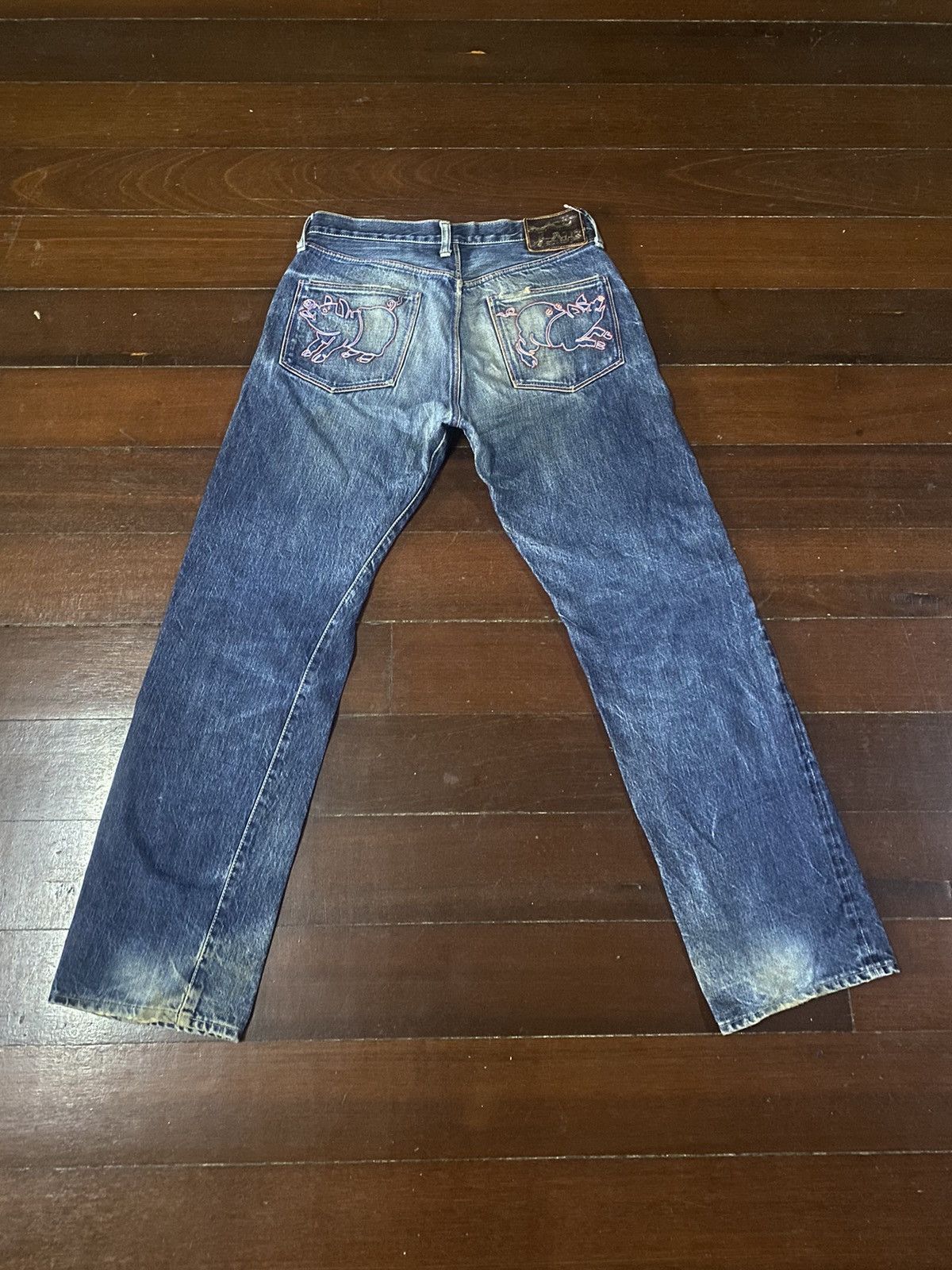 Studio D'Artisan Studio D’Artisan embroide og design Art Selvedge Denim faded Size US 32 / EU 48 - 1 Thumbnail