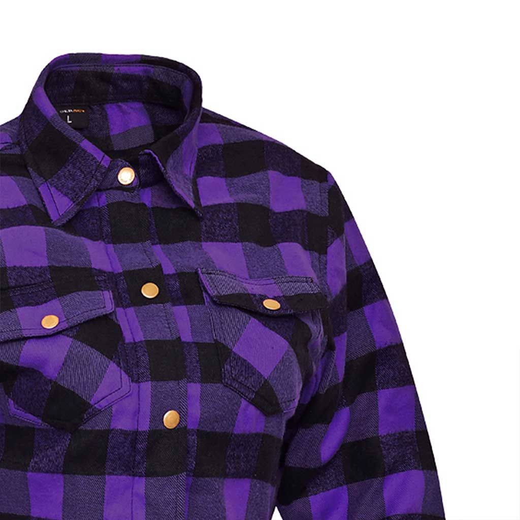 Other RIDERACT® Riding Women's Motorcycle Shirt Purple & Black Size S / US 4 / IT 40 - 4 Thumbnail