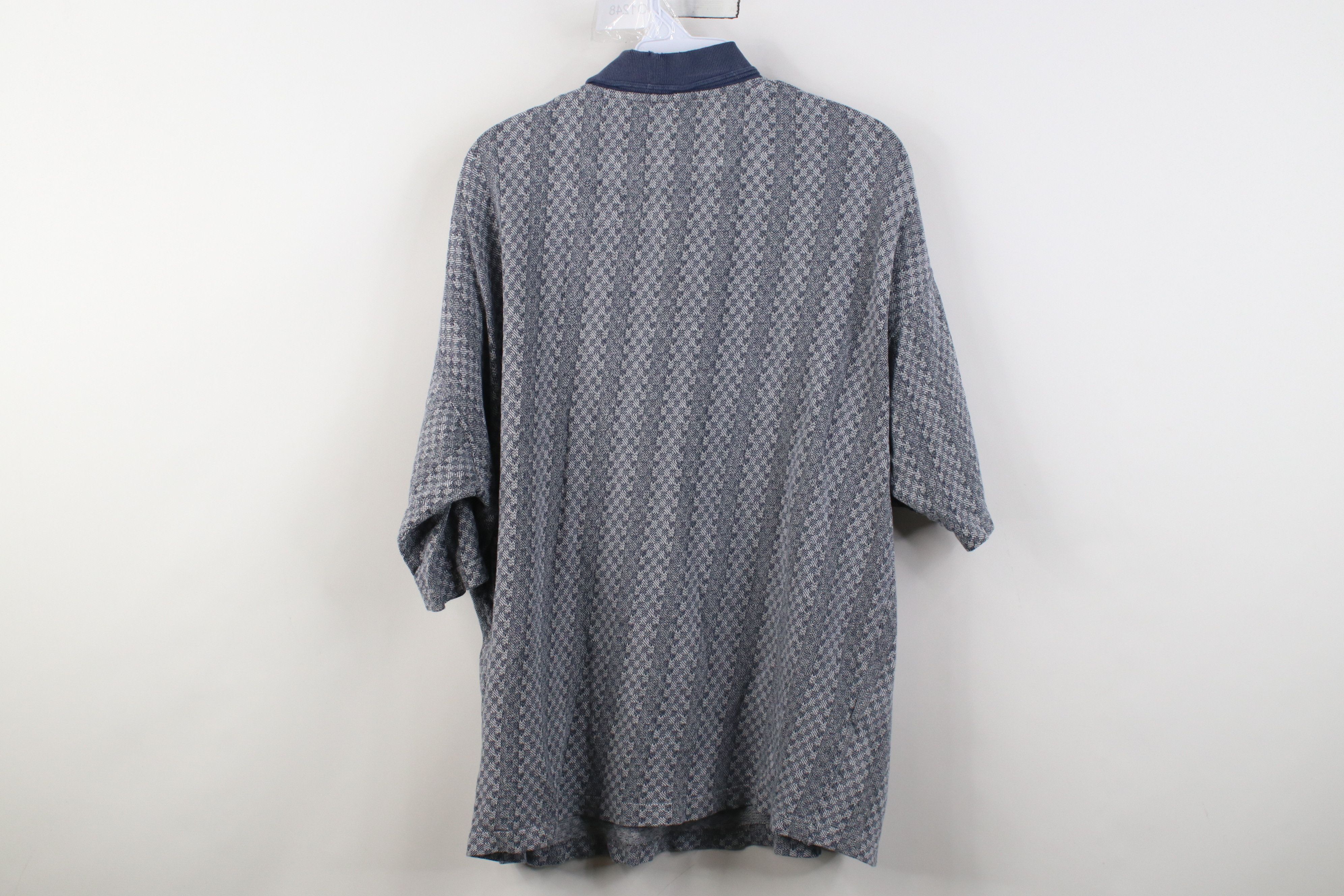 Vintage Vintage 90s Streetwear Checkered Knit Golf Polo Shirt Size US XL / EU 56 / 4 - 11 Thumbnail