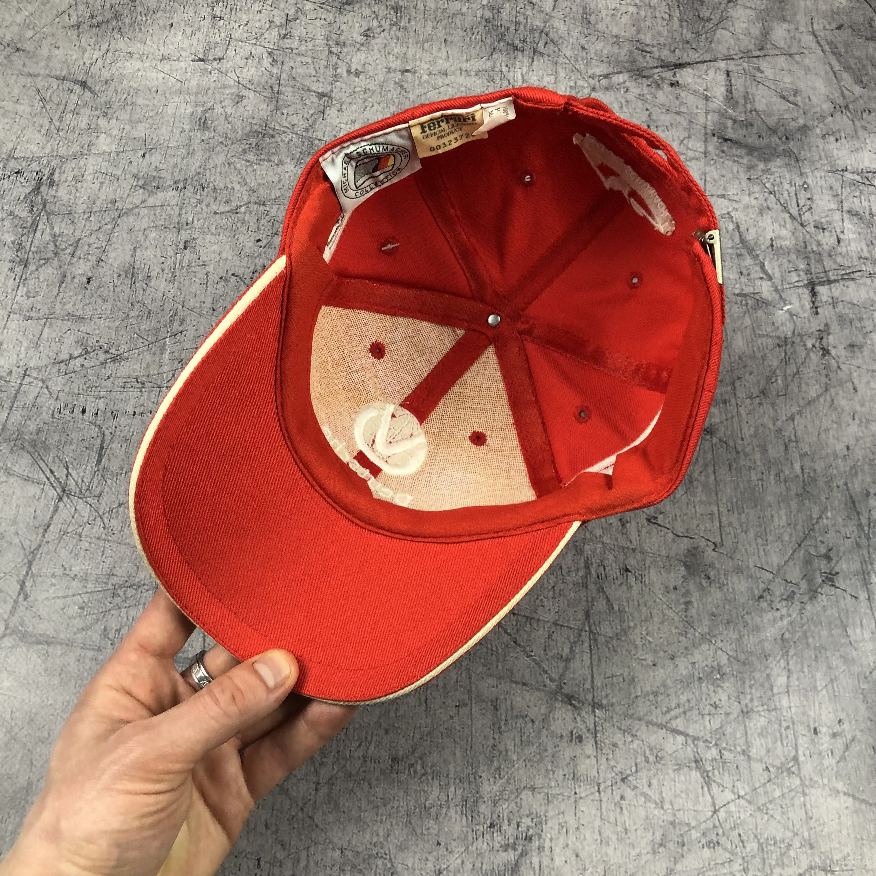 Ferrari 90s Deadstock Ferrari Schumacher Cap F1 Racing Size ONE SIZE - 5 Thumbnail