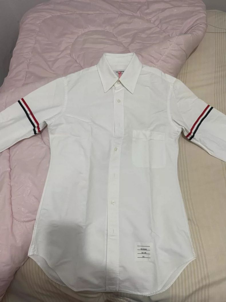 Thom Browne Thom browne Armband striped long-sleeved Oxford shirt 2504- Size US S / EU 44-46 / 1 - 1 Thumbnail
