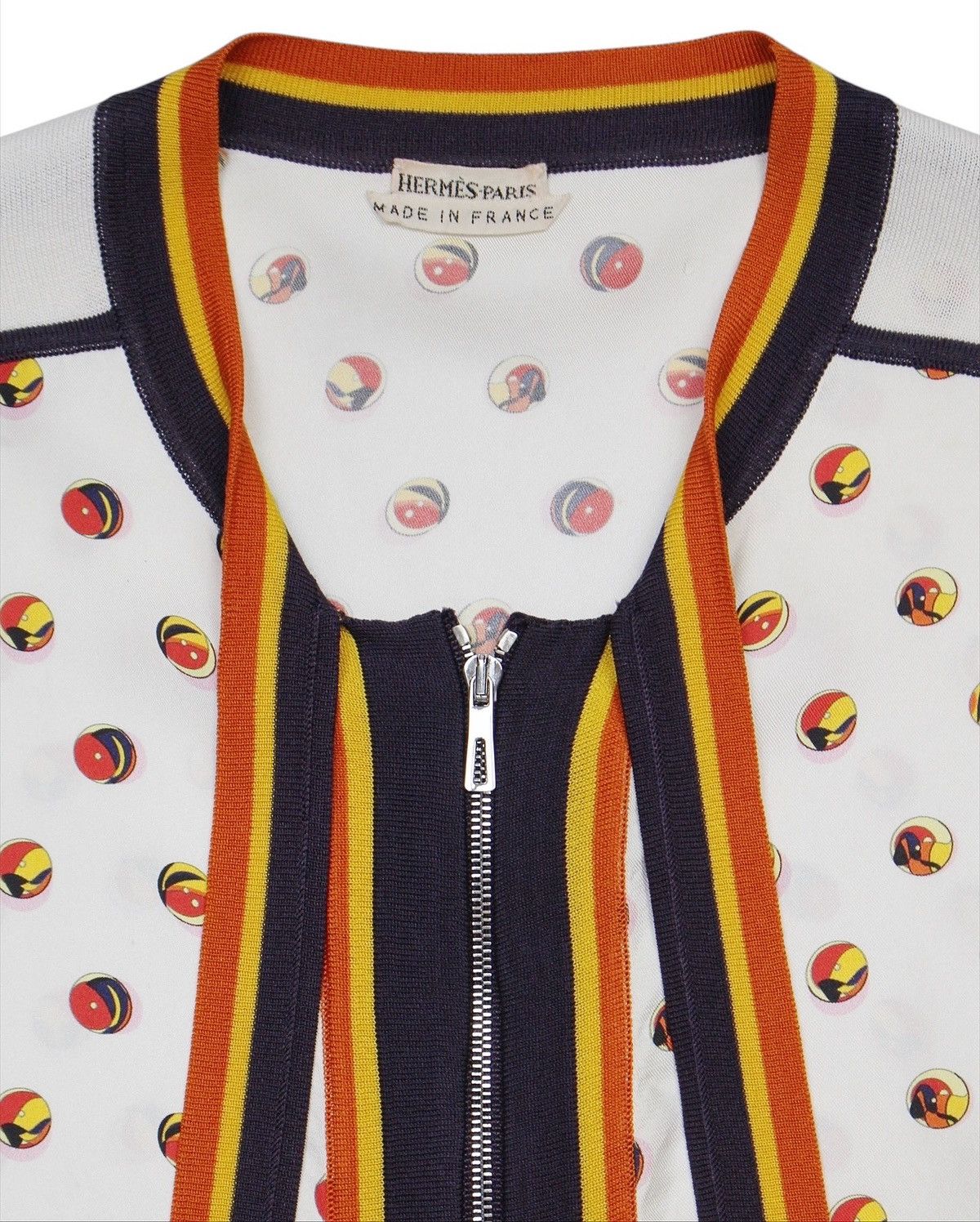 Hermes 1990S HERMÈS PARIS PRINTED SILK BOMBER JACKET Size XS / US 0-2 / IT 36-38 - 5 Thumbnail