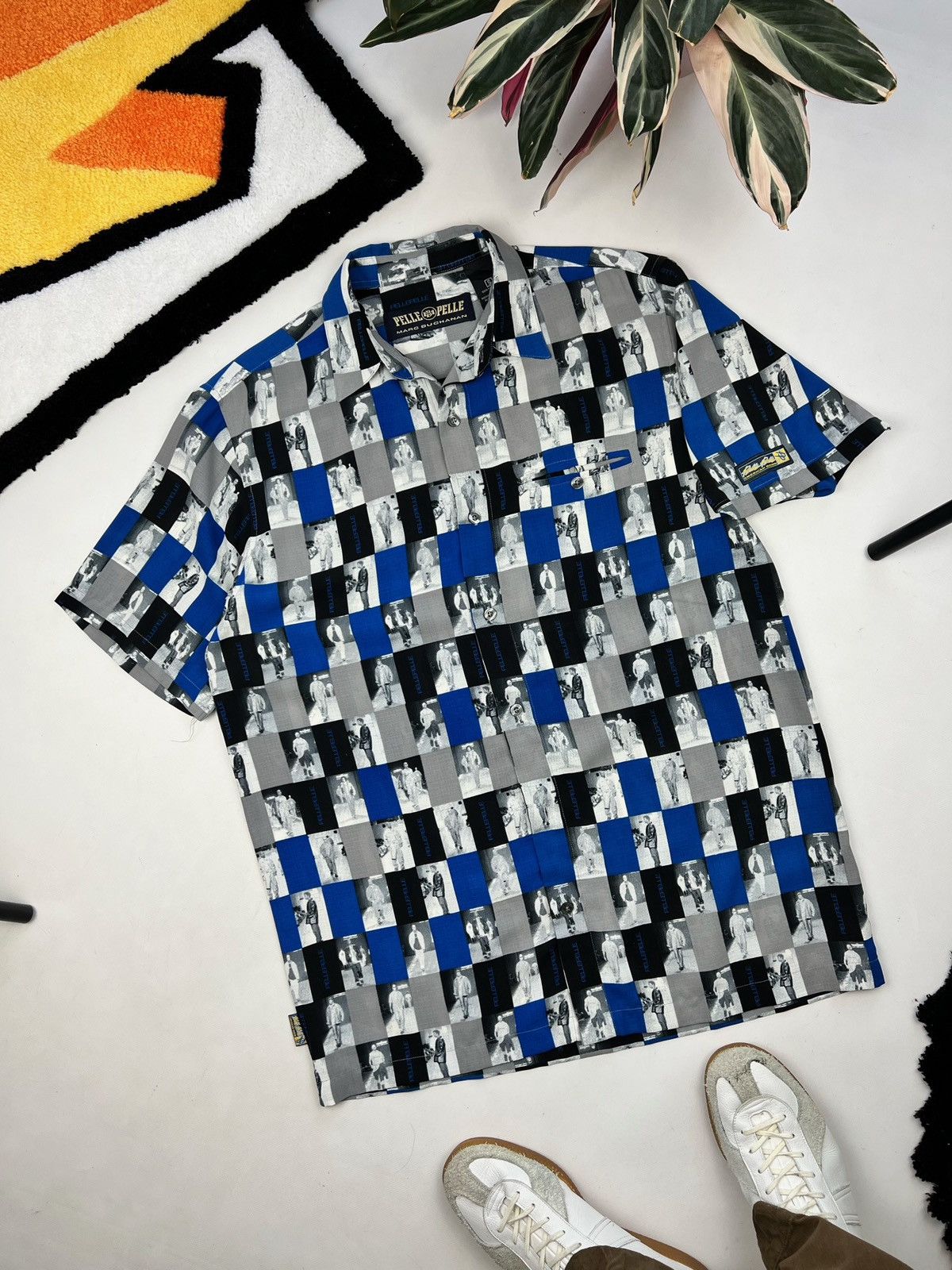 Marc Buchanan × Pelle Pelle × Vintage 90s Pelle Pelle vintage full print comic shirt button up Size US S / EU 44-46 / 1 - 4 Thumbnail