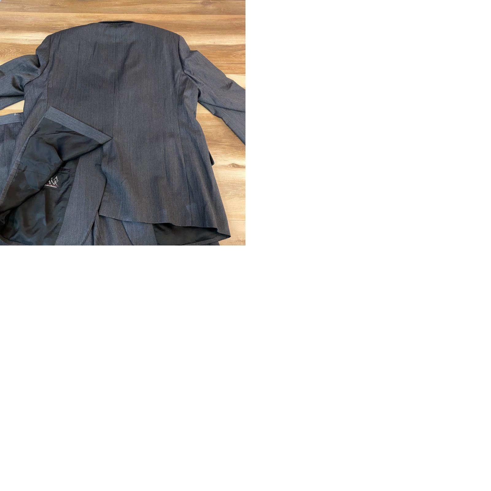 Jos. A. Bank Jos A Bank Signature Collection Wool Suit 48R Charcoal Gray Herringbone 43 Pants Size 48R - 10 Thumbnail