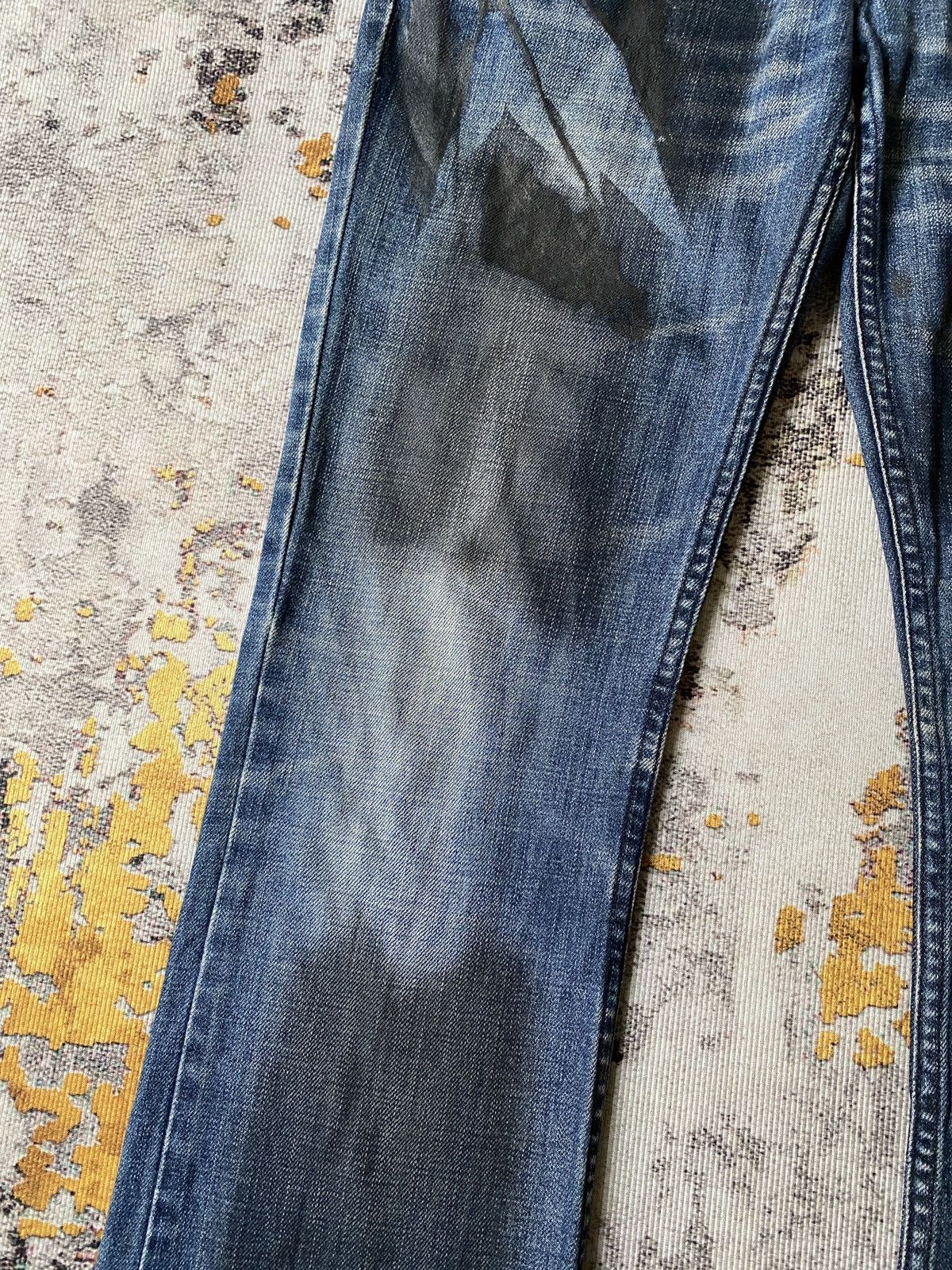 Tornado Mart Midas Waxed Claw Mark Distressed Flare Design Denim Size US 30 / EU 46 - 8 Thumbnail
