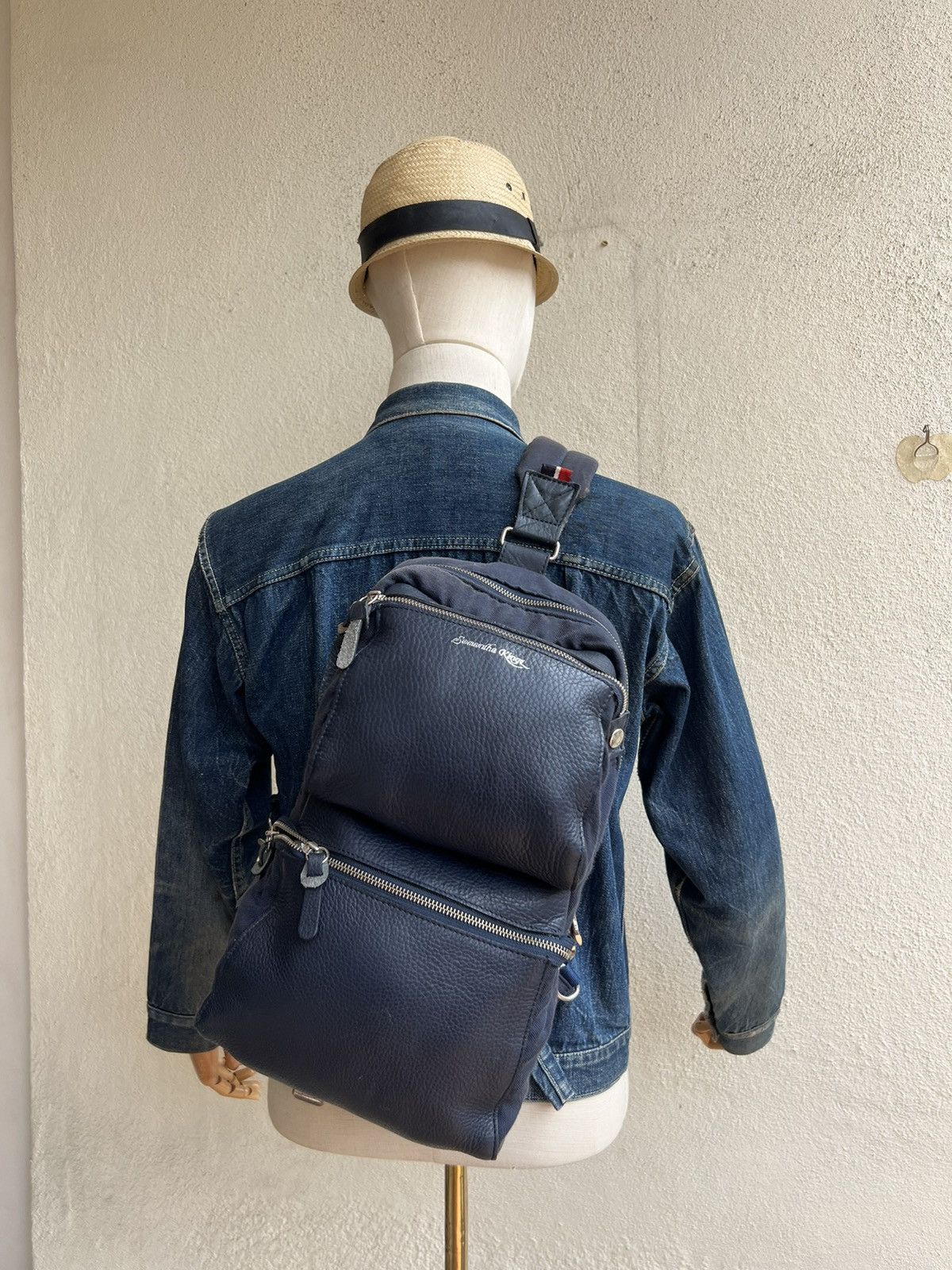 Leather VTG Samantha Kingz Japan Patina Leather Cargo Crossbody Bag Size ONE SIZE - 2 Thumbnail