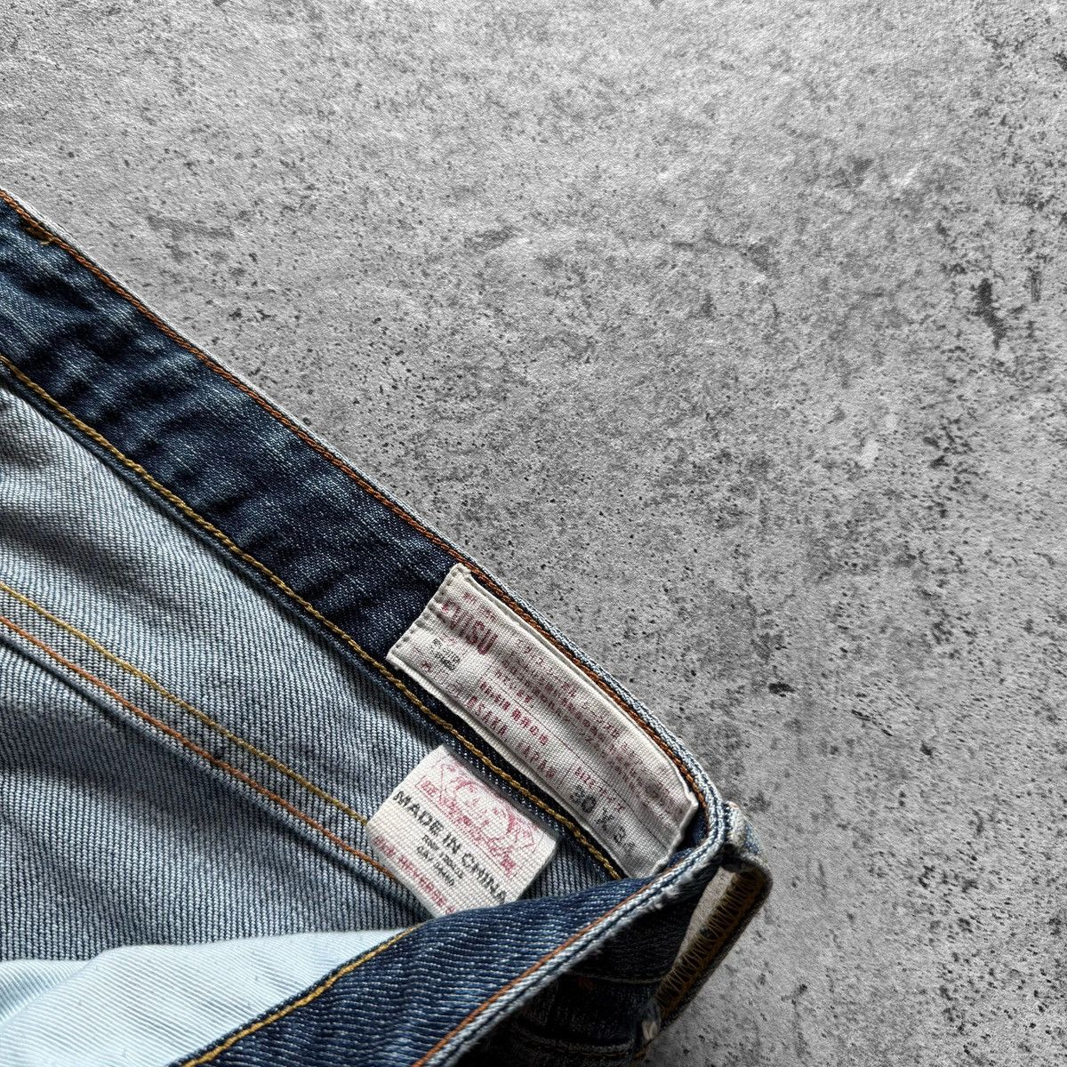 Evisu Evisu Womens Vintage Dark Blue Indigo Selvedge Jeans Pants Size 33" - 6 Thumbnail
