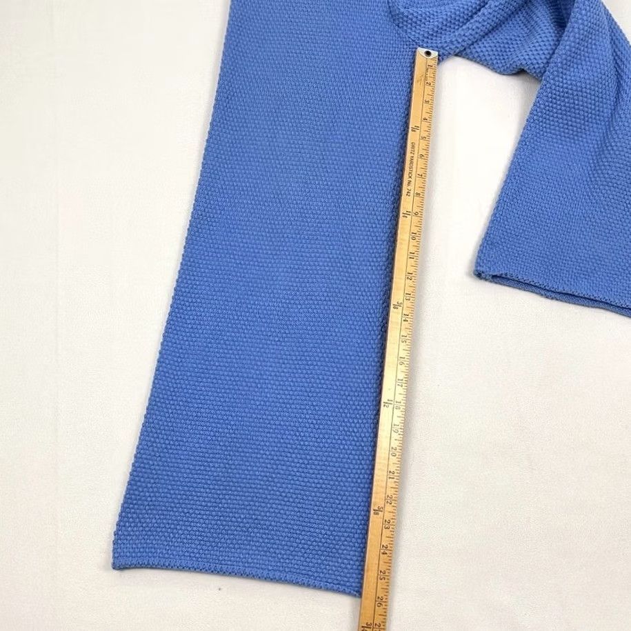 Free People VINTAGE? No. Free People Beach Pants Womens M Blue Knit Wide Leg High Rise Relax Coastal Prep Pants Size 32" / US 10 / IT 46 - 4 Thumbnail