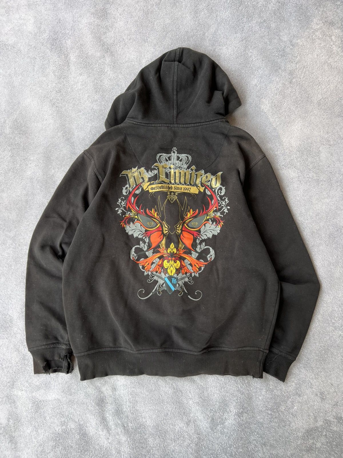 Christian Audigier Rare❤️ & Ed Hardy style Christian Audigier Zip Up Hoodie Y2K Size US M / EU 48-50 / 2 - 8 Thumbnail