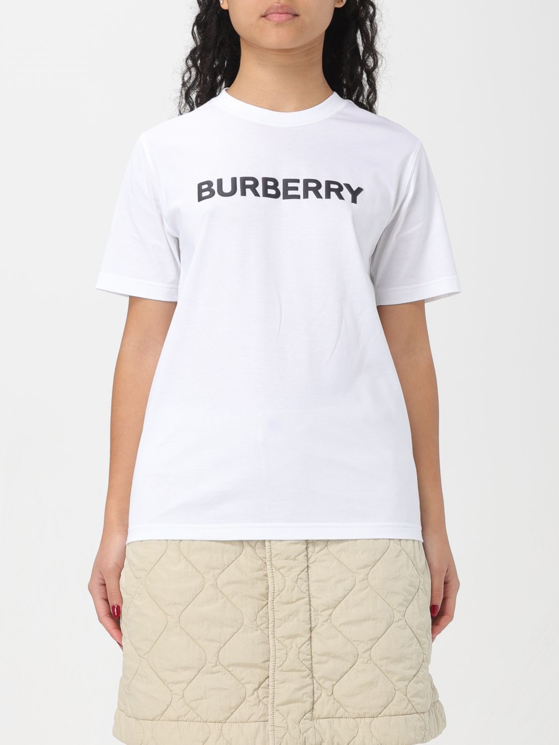 image of Burberry T-Shirt Woman White, Women's (Size Small)