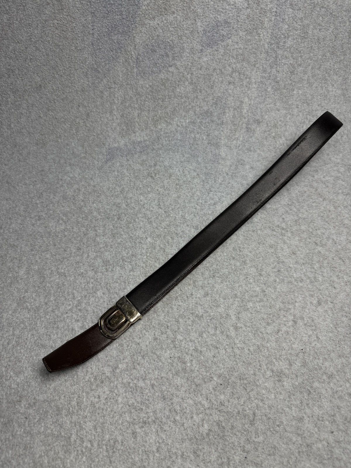 Dior Vintage Christian Dior Logo Buckle Black Leather Belt Unisex Size ONE SIZE - 11 Thumbnail