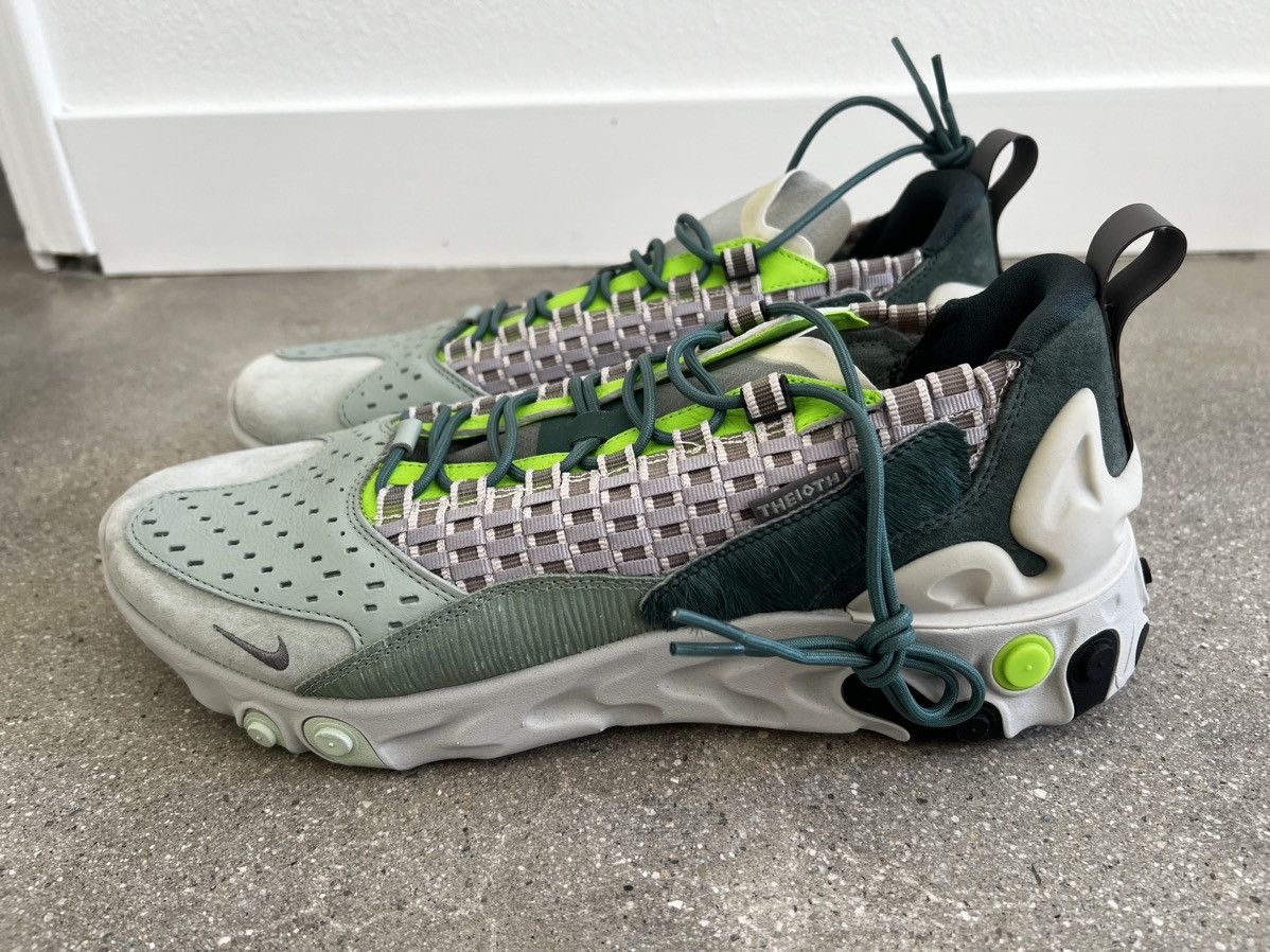 Nike NIKE React Thirty Low Top Sneakers White Green CT3442 300 Size US 12 / EU 45 - 3 Thumbnail