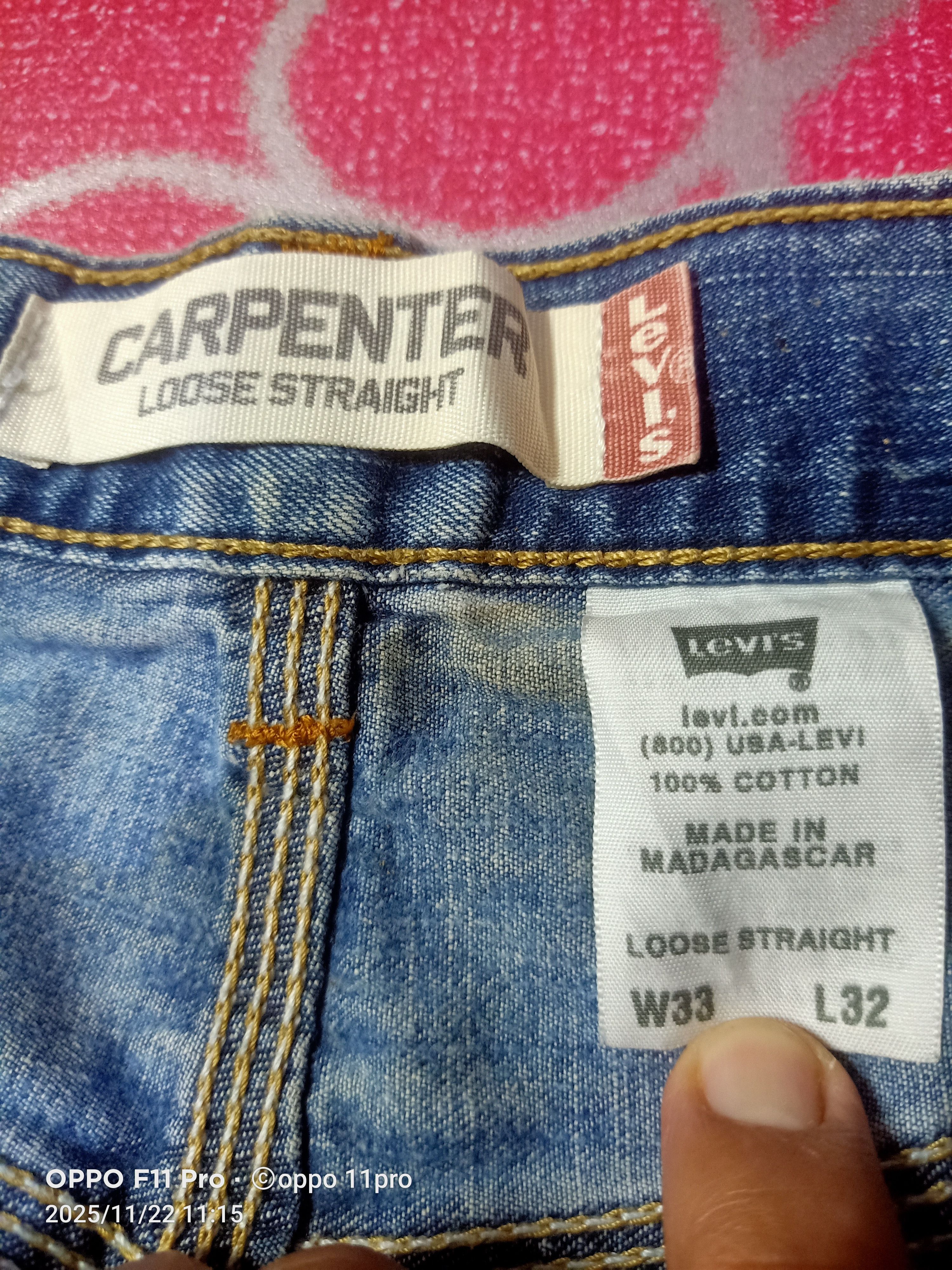 Levi's 🌟Levis Carpenter Loose Straight Denim 🌟 Size US 36 / EU 52 - 8 Thumbnail
