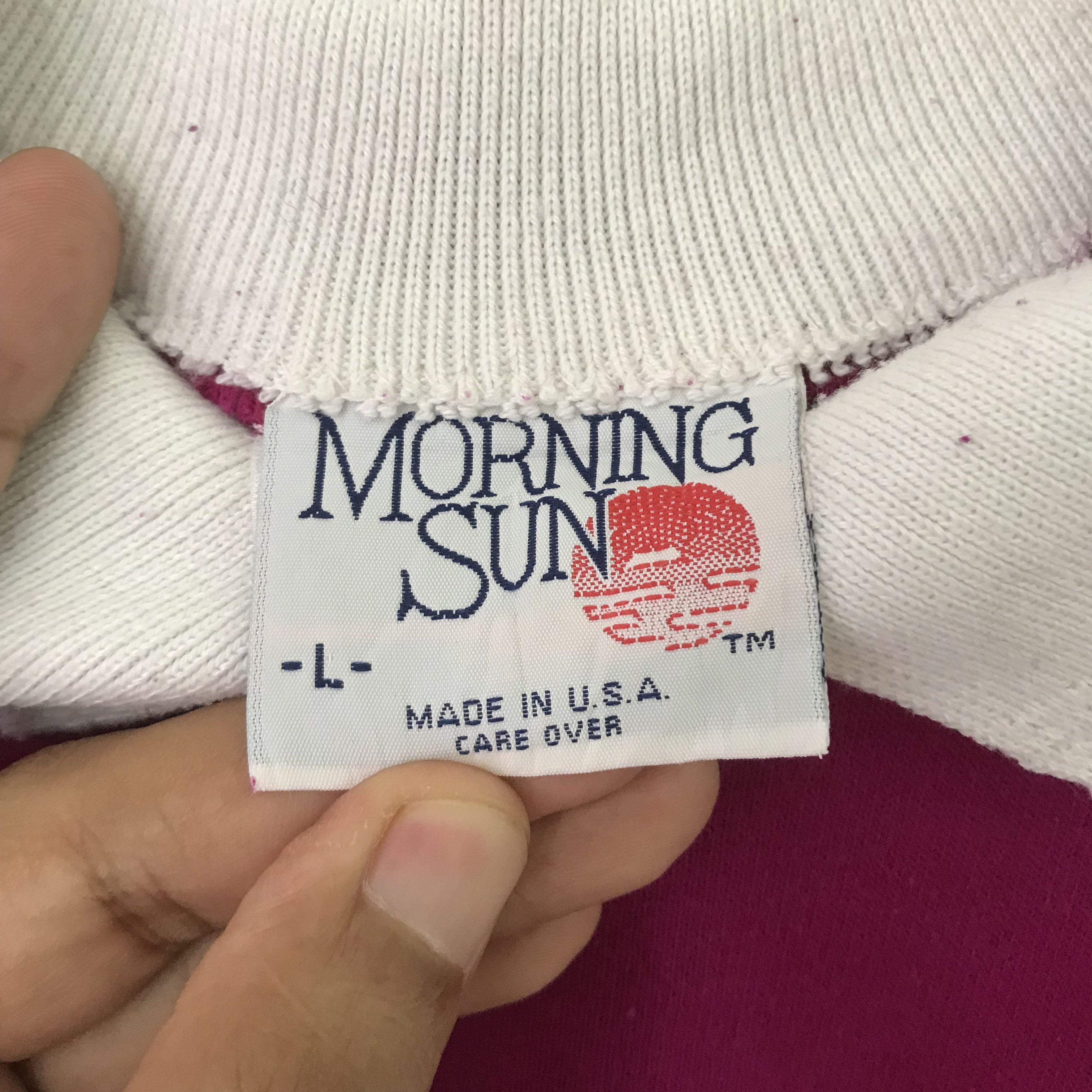 NCAA ntage 90s Morning Sun Pink Sweatshirt- 595 Size US M / EU 48-50 / 2 - 9 Thumbnail
