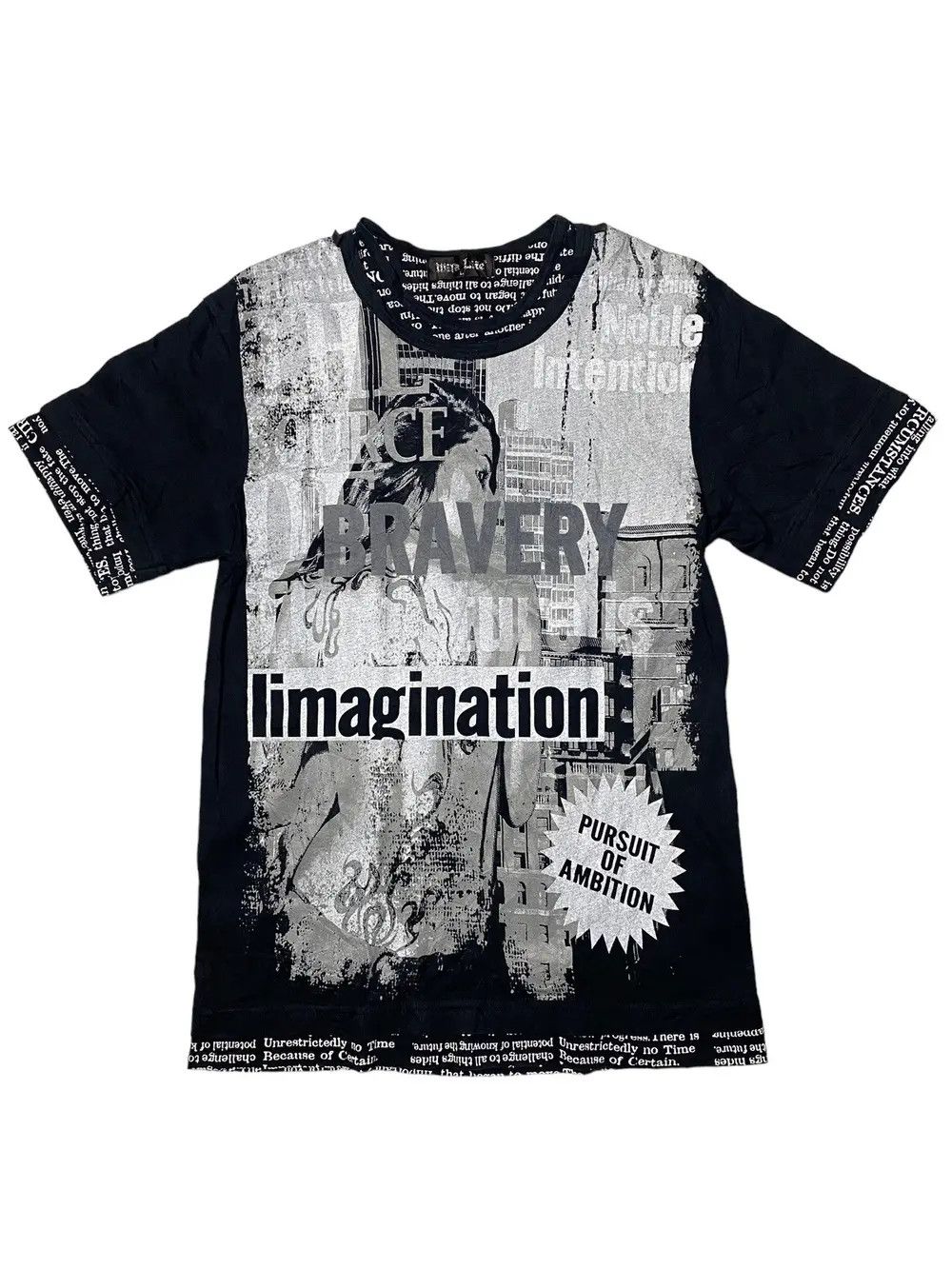 2000's Wildlife Punk Girl Double Layer Tribal Shirt
