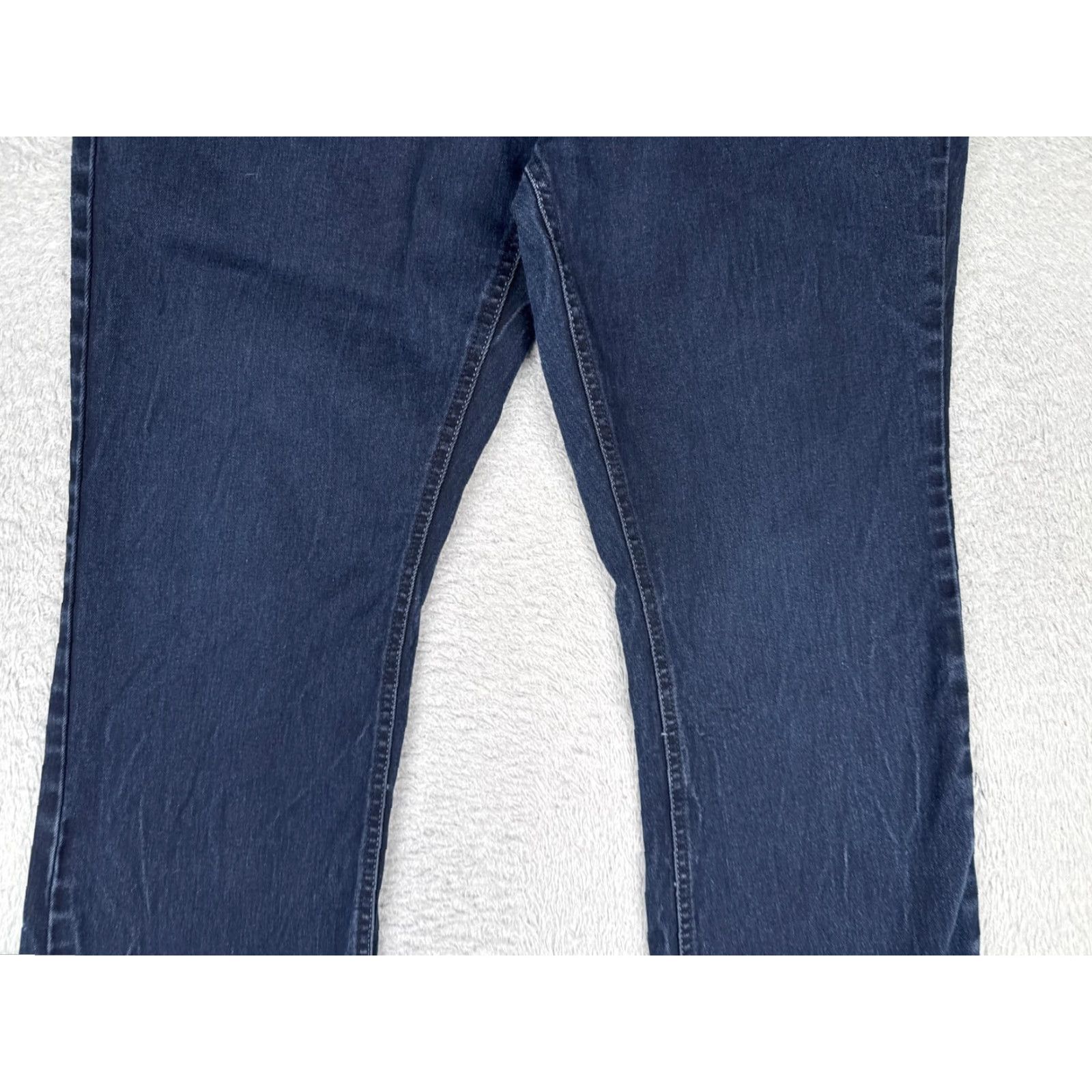 Jordache Jordache Jeans Bootcut Womens 16 Dark Blue Denim Mid Rise Stretch 5-Pocket Embroidered Rhinestone Jeans Womens 16 Vintage No Size 38" / US 16 / IT 52 - 3 Thumbnail