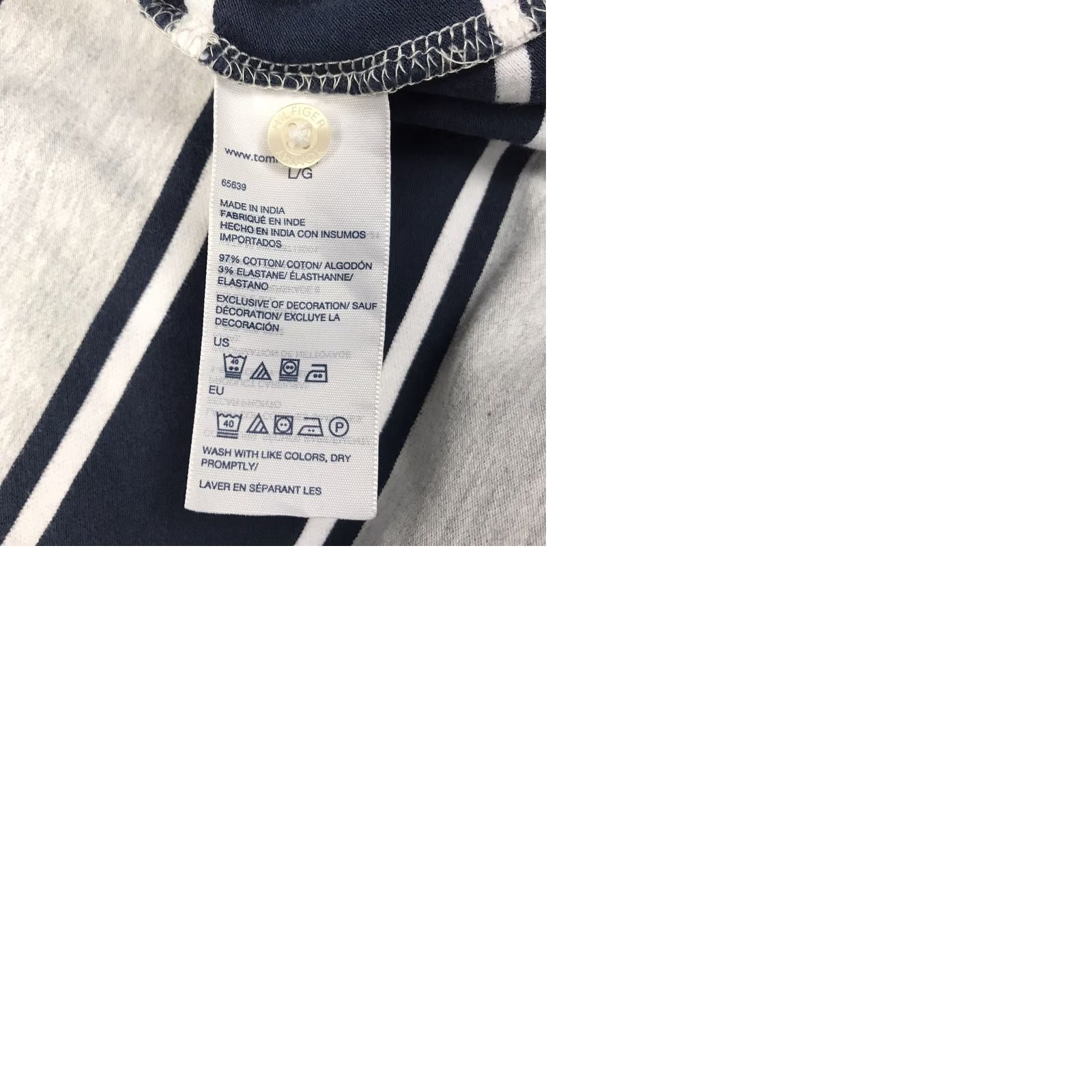 Tommy Hilfiger VINTAGE Tommy Hilfiger Polo Shirt Men Large Embroidered Logo Golf Rugby Dress Shirt Blue / Gray Size 42R - 9 Thumbnail
