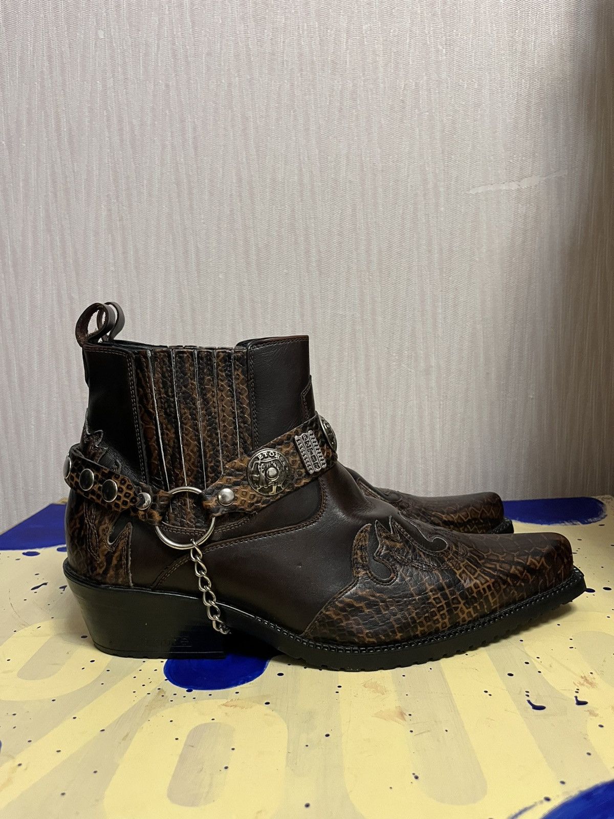 Other Western cowboy guidi type etor leather harness boots Size US 10.5 / EU 43-44 - 3 Thumbnail