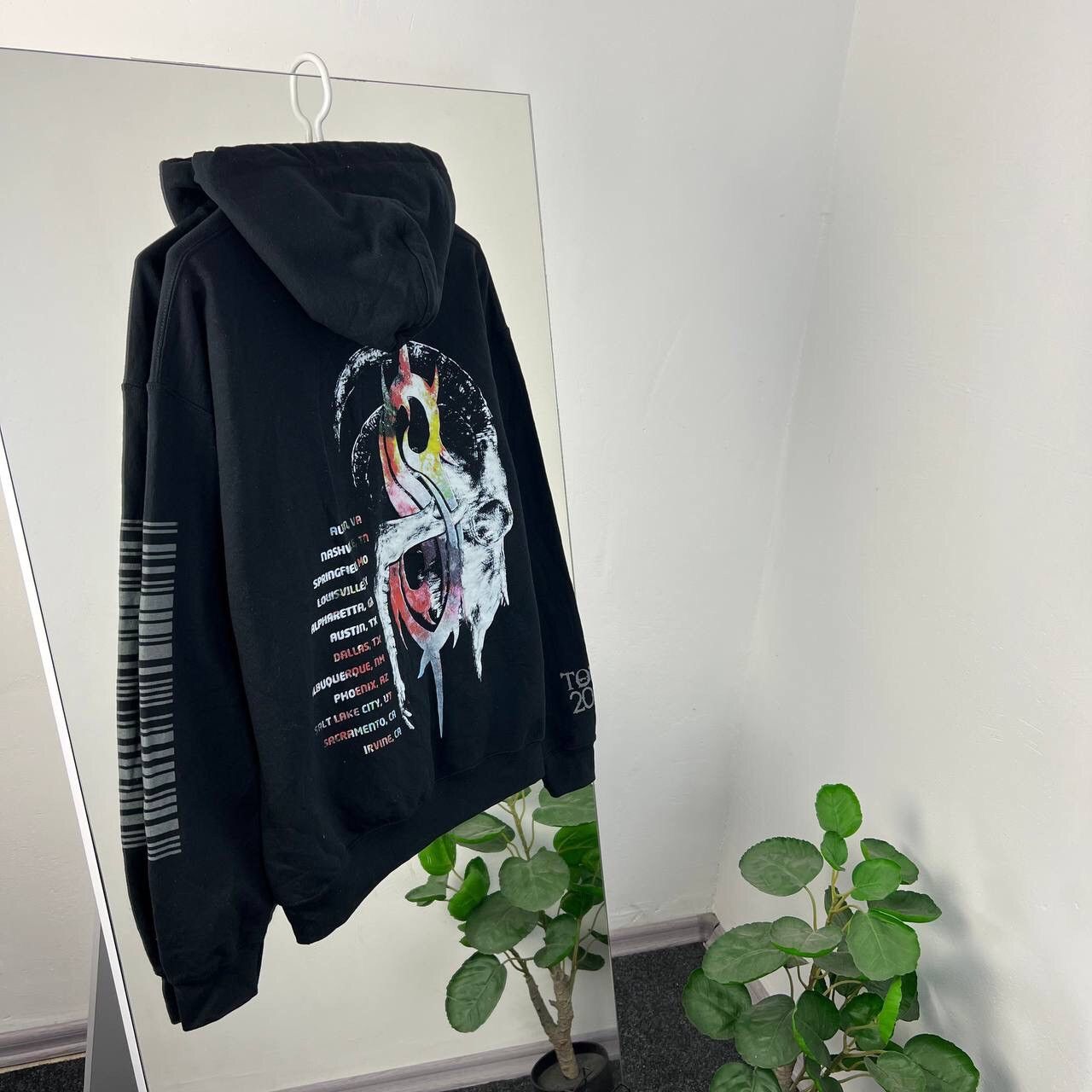 Band Tees Slipknot Rock Hoodie Y2k Tour Big Print Style Baggy Size US M / EU 48-50 / 2 - 2 Thumbnail