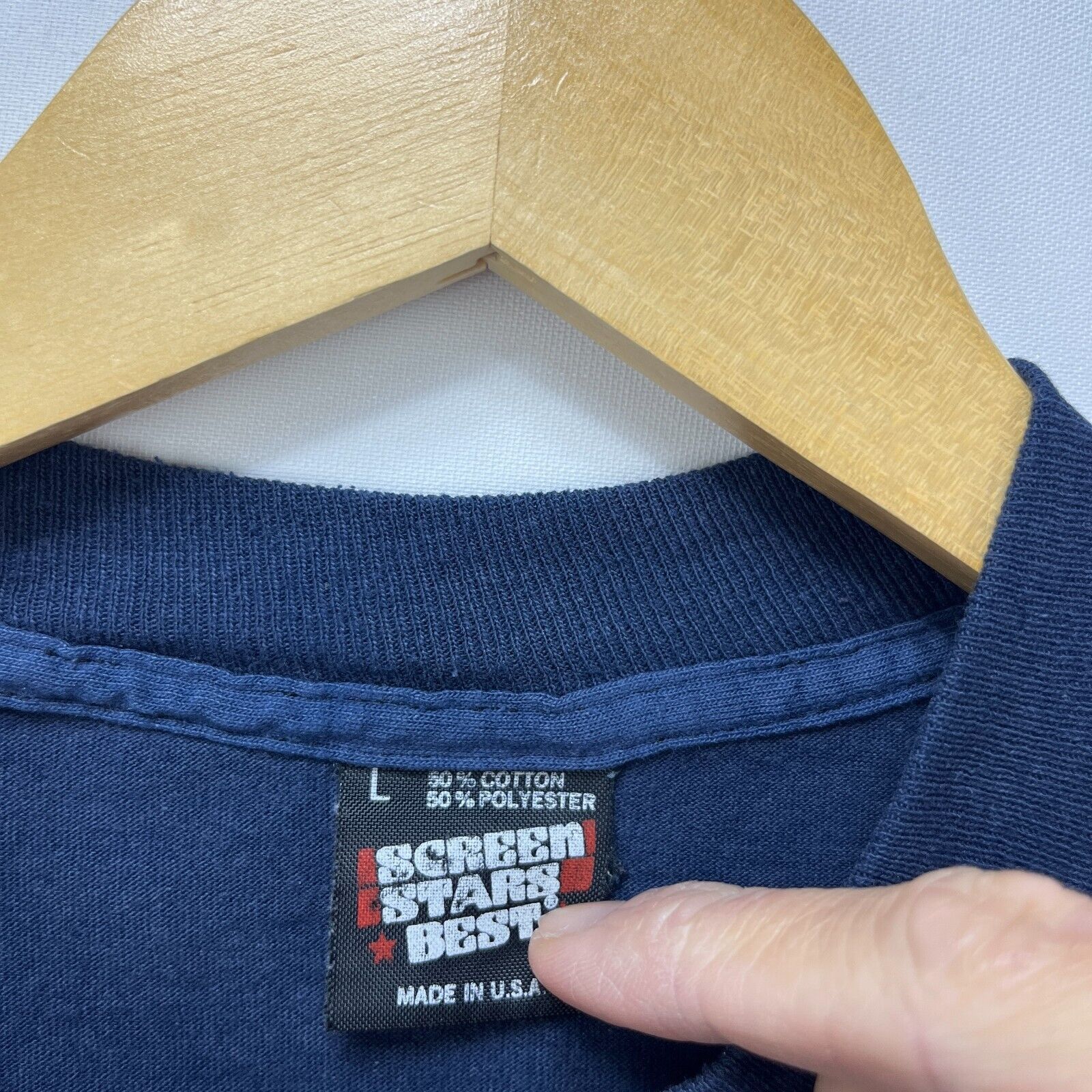 Fruit Of The Loom × Vintage Vintage '90s Skull Biker Style Sun Faded Large Single Stitch Size US L / EU 52-54 / 3 - 5 Thumbnail
