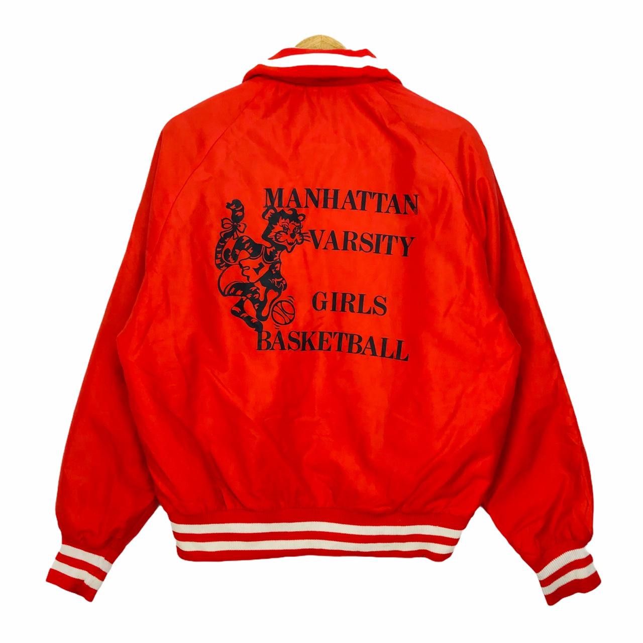 Vintage Vtg Manhattan Varsity Girls Basketball Bomber Size US L / EU 52-54 / 3 - 1 Thumbnail