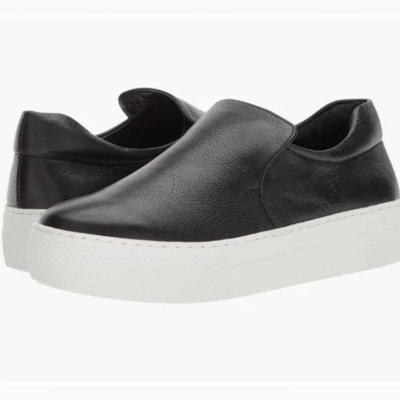 Other Jslides Acer Black Leather Platform Slip-On sneaker Trainers Size US 8 / IT 38 - 9 Thumbnail