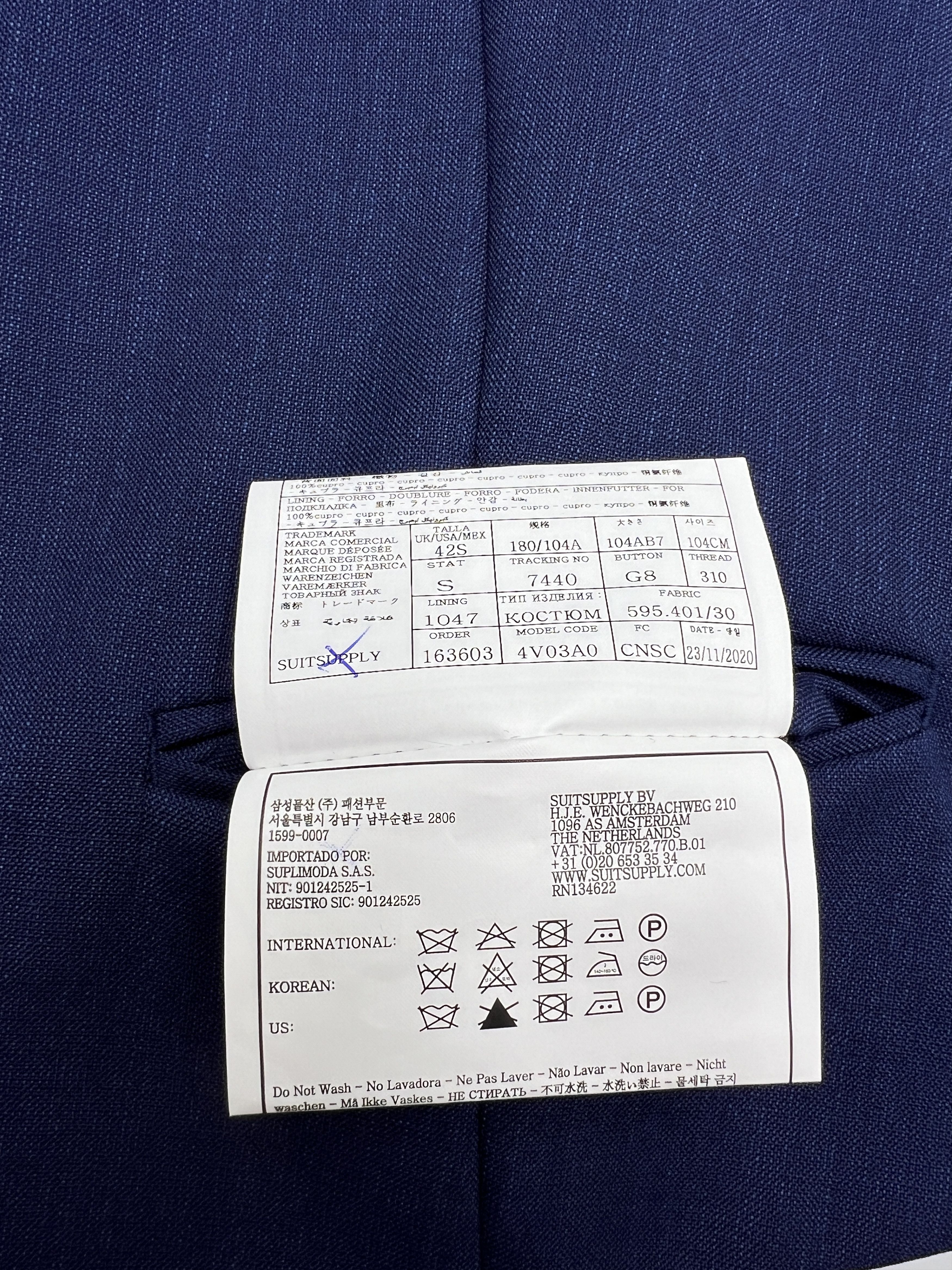Suitsupply Lazio Wool Formal Blazer Waistcoat Suit EU:26; UK/US:42S Size 42S - 16 Thumbnail
