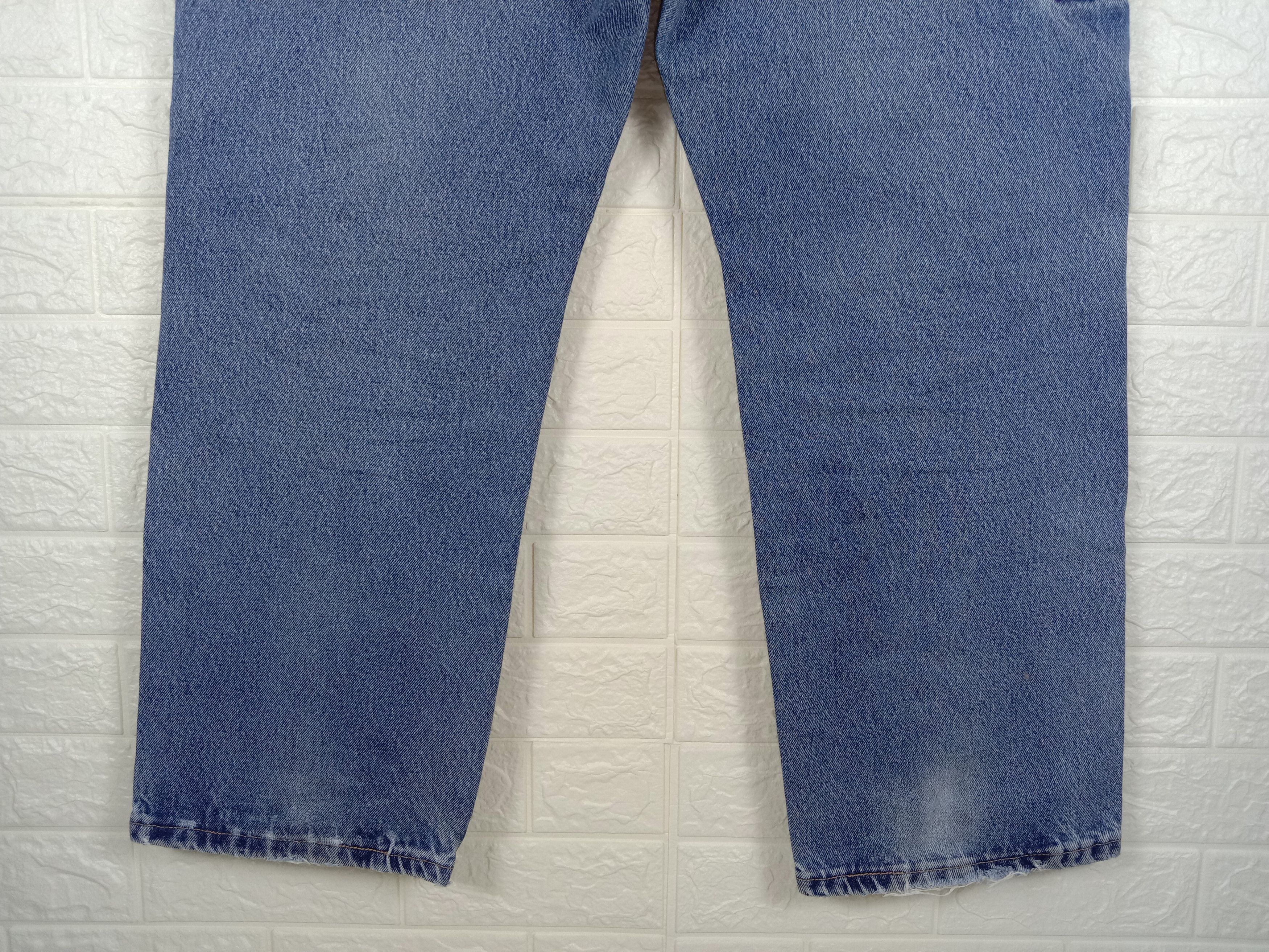 Wrangler Vintage Wrangler Rigg Workwear Faded Blue Double Knee Jeans Size US 37 - 8 Thumbnail