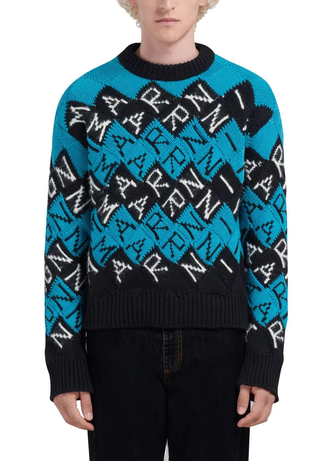 Marni oc11z0525 Block Logo Sweater in Multicolor Size US M / EU 48-50 / 2 - 3 Thumbnail