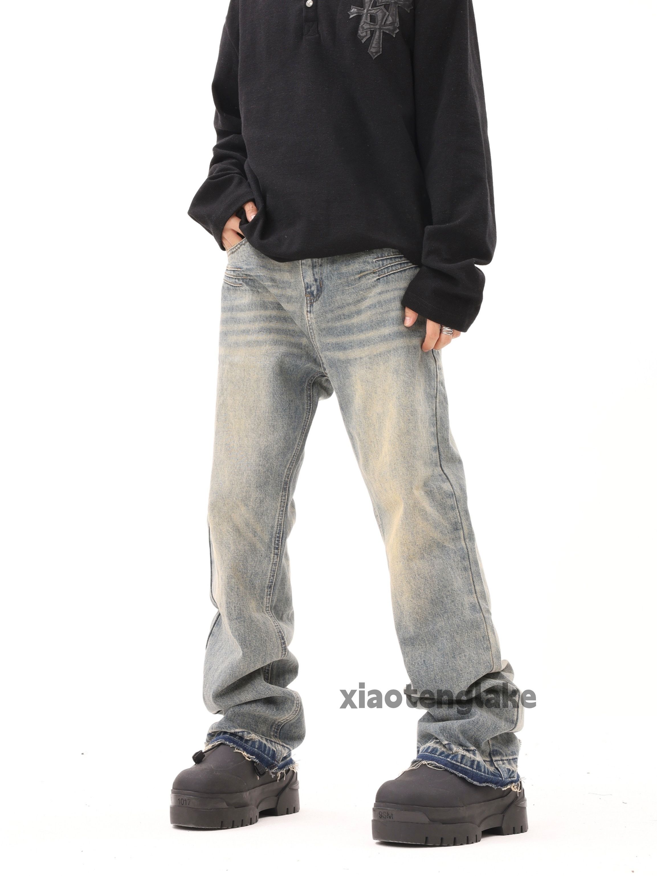 Jean × Vintage washed faded cleanfit yuppie grunge jeans Size US 32 / EU 48 - 2 Thumbnail