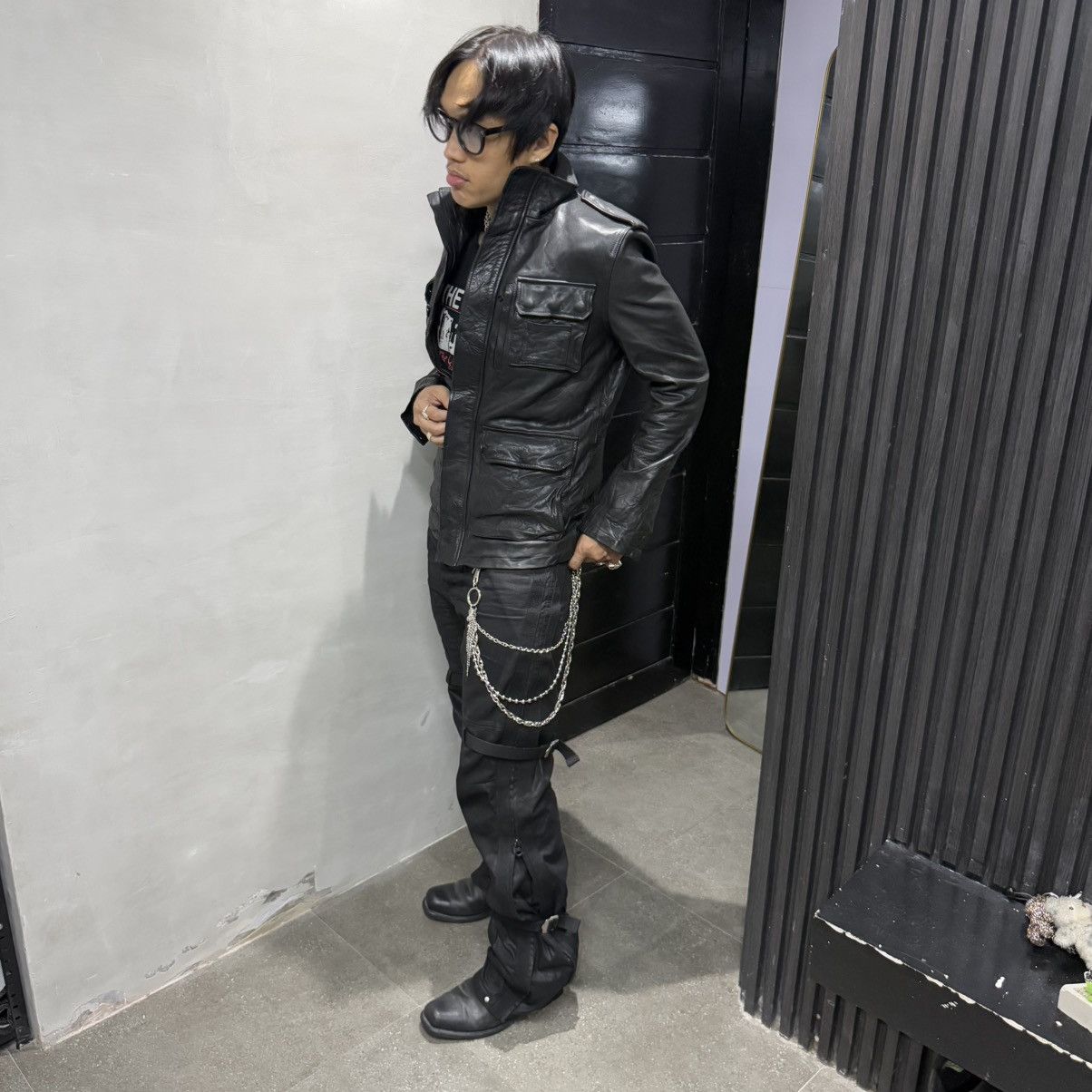 Japanese Brand Attack The Mind 7 Tactical Oxhide Leather Jacket Size US L / EU 52-54 / 3 - 22 Thumbnail