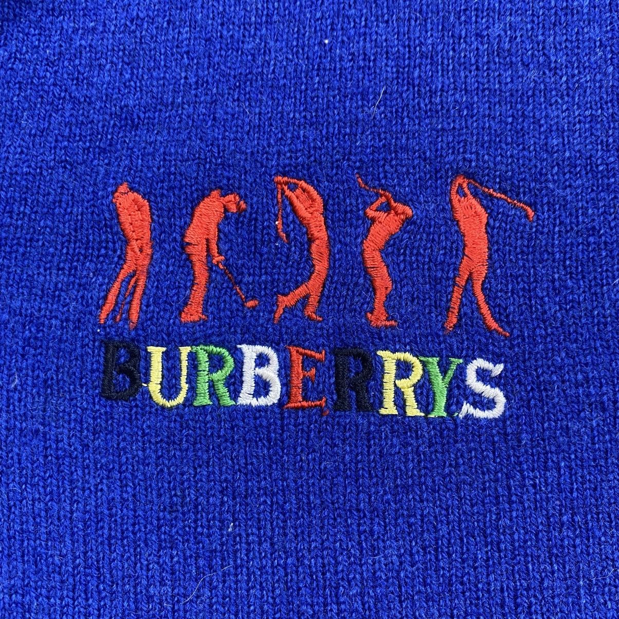 Burberry Vintage Burberrys Embroidery Wool Knit Vest Luxury Oldmoney Size US S / EU 44-46 / 1 - 6 Thumbnail