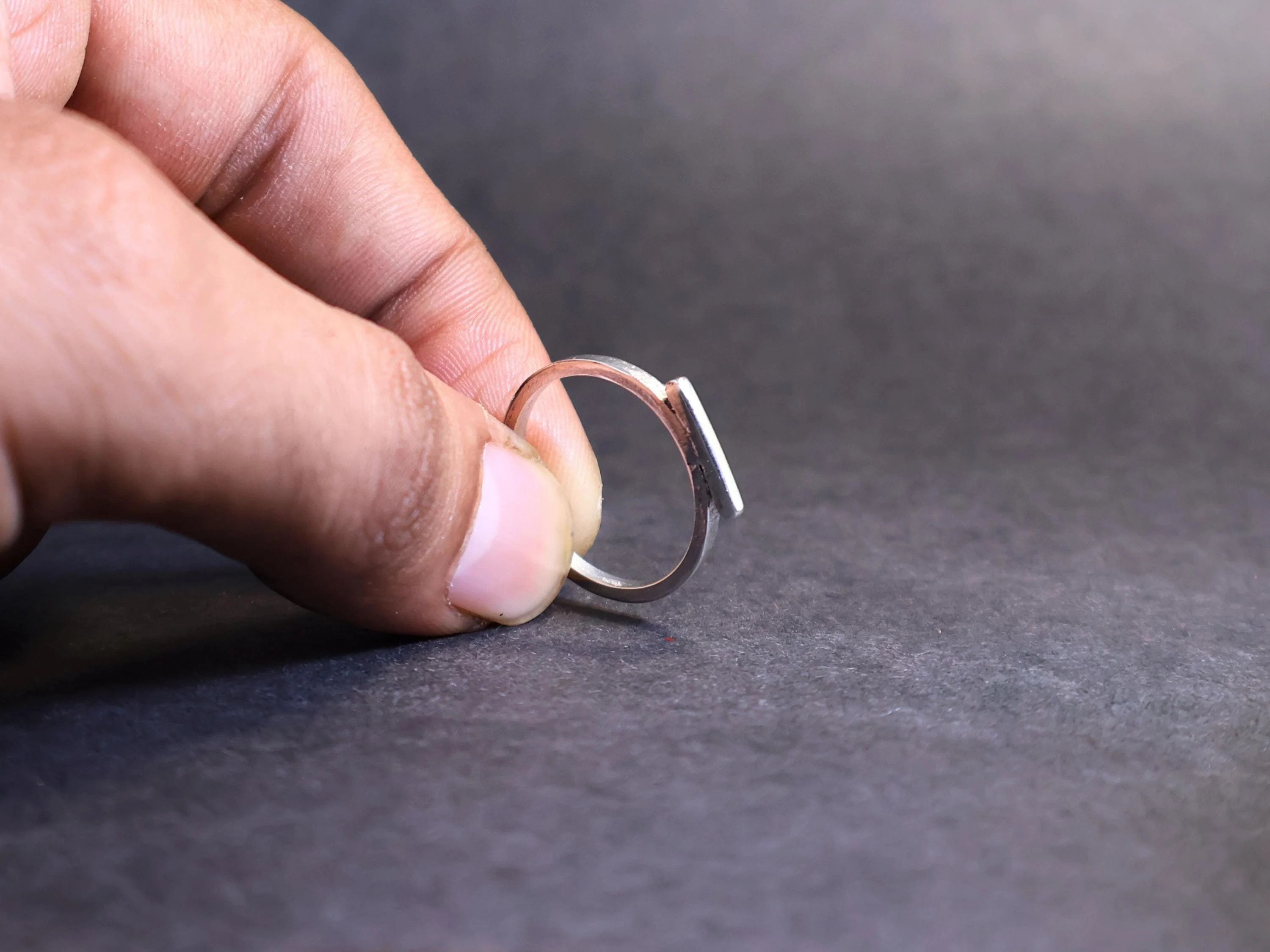 Handmade Bar Ring, 925 Silver Ring, Silver Bar Ring, Handmade Ring, Size ONE SIZE - 1 Thumbnail