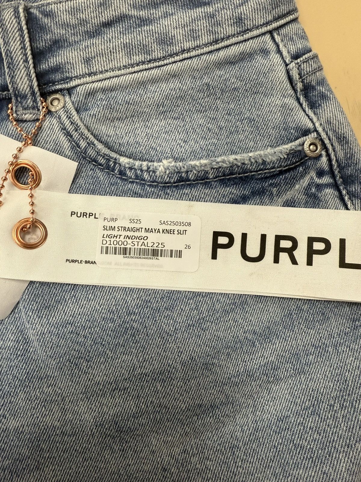 Other Purple Brand Slim Straight Indigo Jeans Size 26" / US 2 / IT 38 - 3 Thumbnail