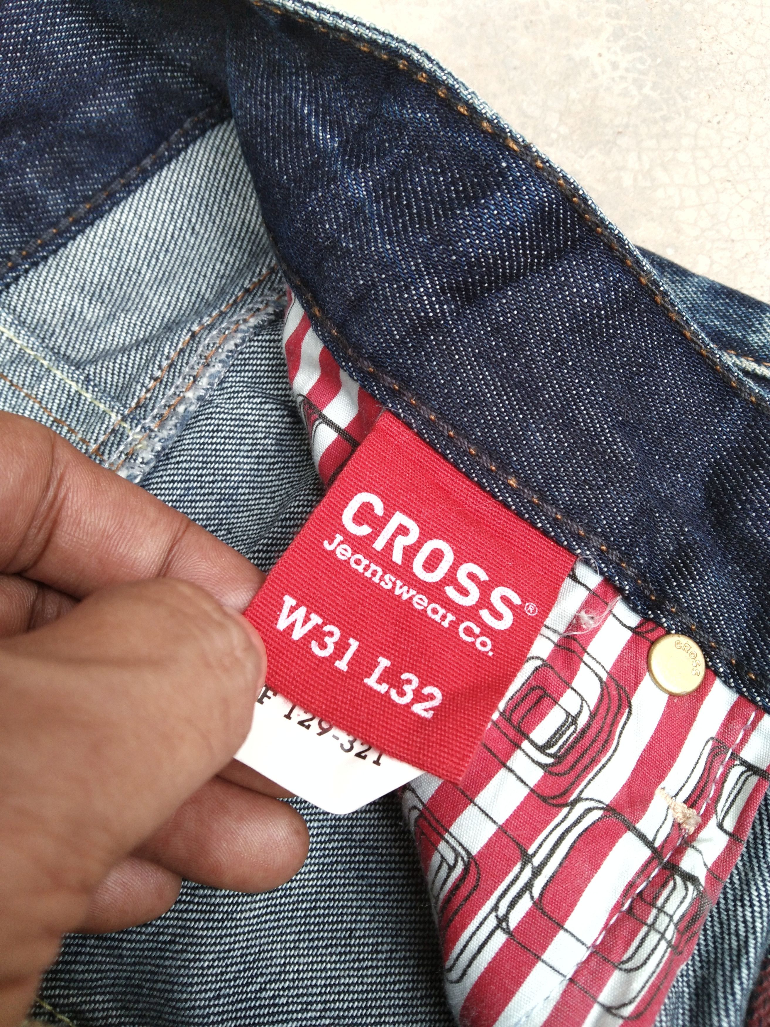 Jean Cross Jeanswear Straight Leg Blue Wash Denim 31x32 Size US 31 - 7 Thumbnail