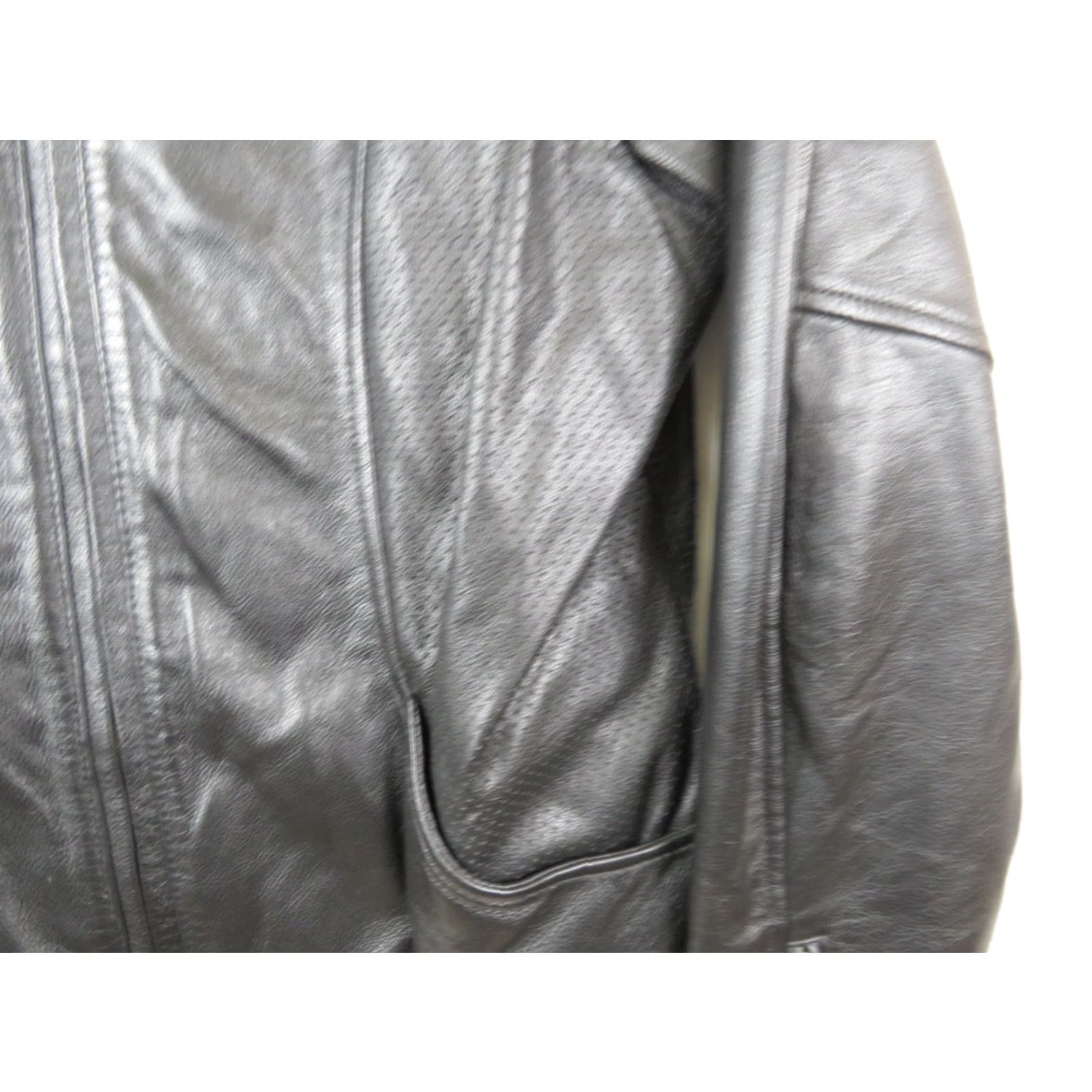Harley Davidson VINTAGE Harley-Davidson Motorcycle Jacket Black Leather Sz M Mens Regular Zip Belted USA Size US M / EU 48-50 / 2 - 4 Thumbnail