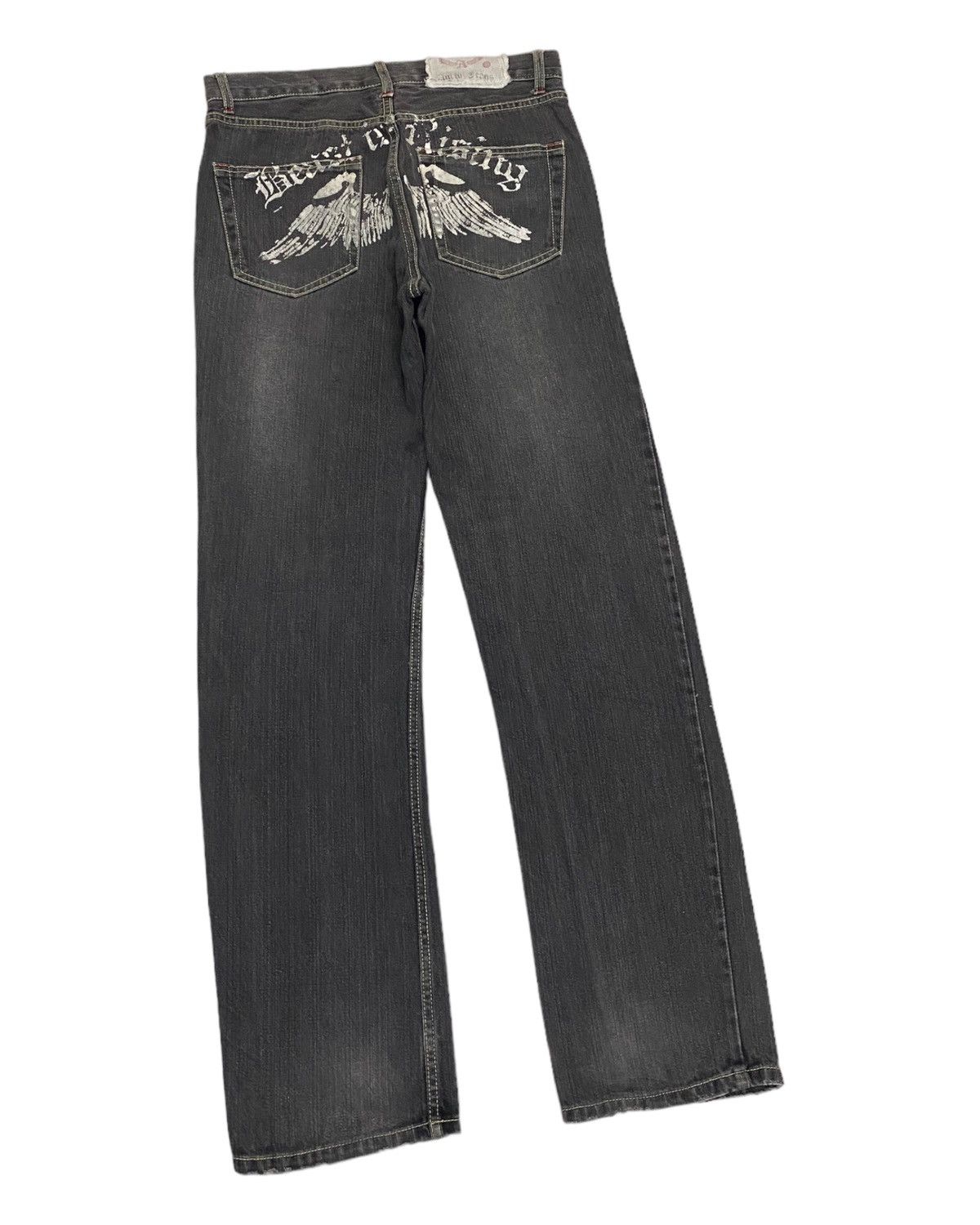 14th Addiction × KMRii RARE DISTRESSED ANTFUI JEANS RIPPED DENIM JEANS Size US 31 - 7 Thumbnail