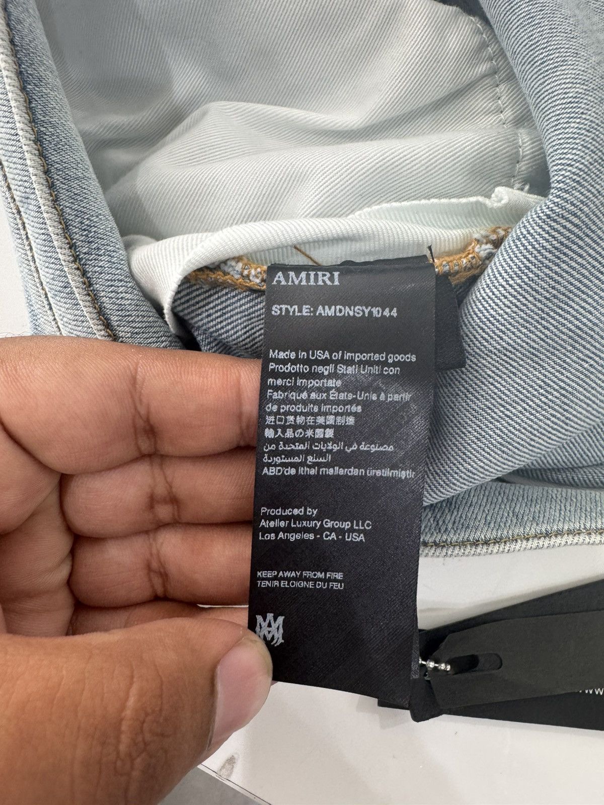 Amiri Amiri MX1 Bandana Jacquard Jean Light Blue Size US 38 / EU 54 - 5 Thumbnail