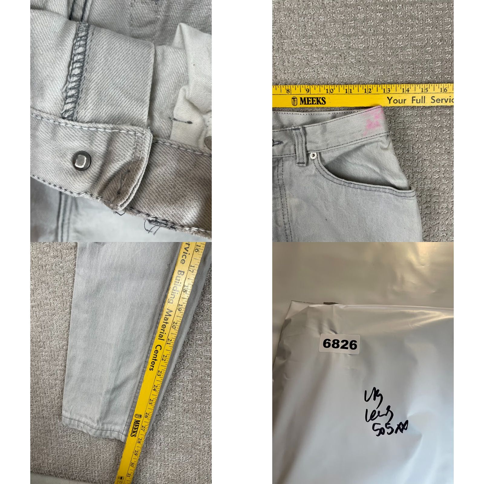Levi's VINTAGE Levi's Jeans Womens 26x29 Gray Denim Straight 80s USA XX 18505 1156 Size 26" / US 2 / IT 38 - 8 Thumbnail