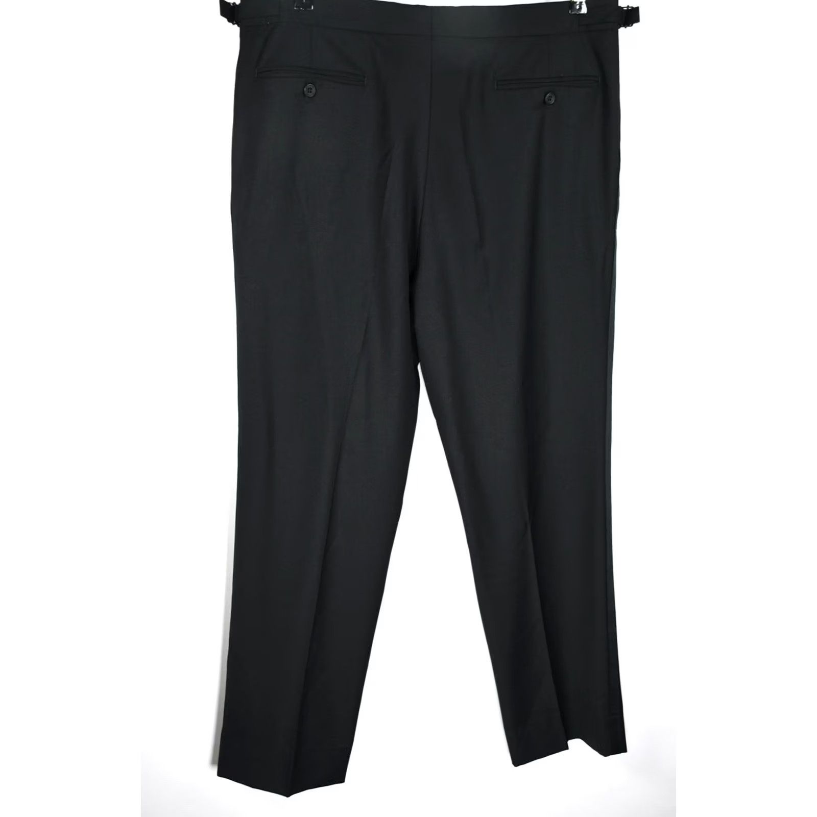 Gieves & Hawkes Gieves & Hawkes Wool Trousers with Stripes Men's 44R Black Wool Formal Pants Men 44R Vintage No (adjusted) Size US 44 / EU 60 - 4 Thumbnail