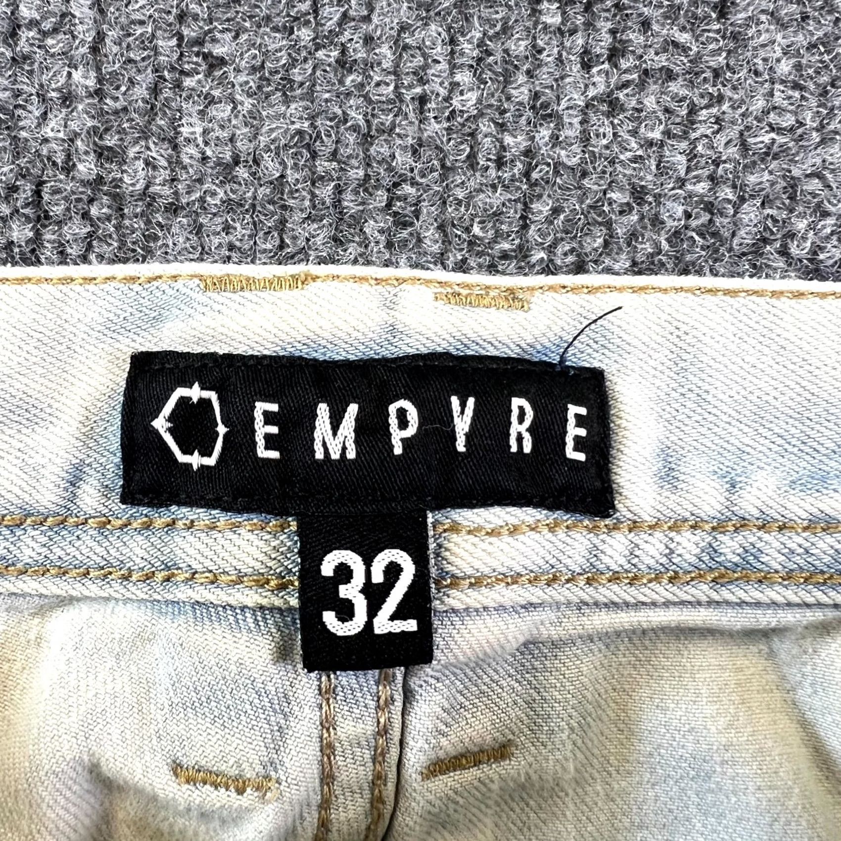 Empyre Empyre Verge Jeans Mens 32 Light Blue Denim Cotton Stretch Skinny Leg Streetwear Jeans Size US 32 / EU 48 - 6 Thumbnail
