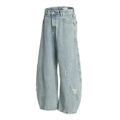 Japanese Brand Men's loose ripped casual scimitar jeans Size US 32 / EU 48 - 3 Thumbnail