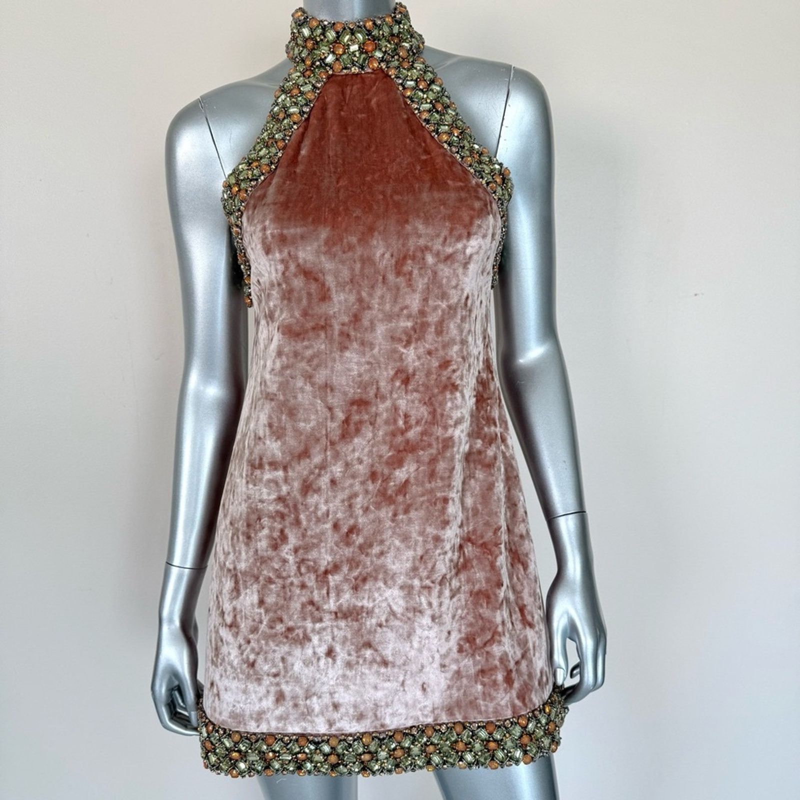 ALEXIS ALEXIS women velvet dress with crystals size 6 US 1200$ Size M / US 6-8 / IT 42-44 - 1 Thumbnail