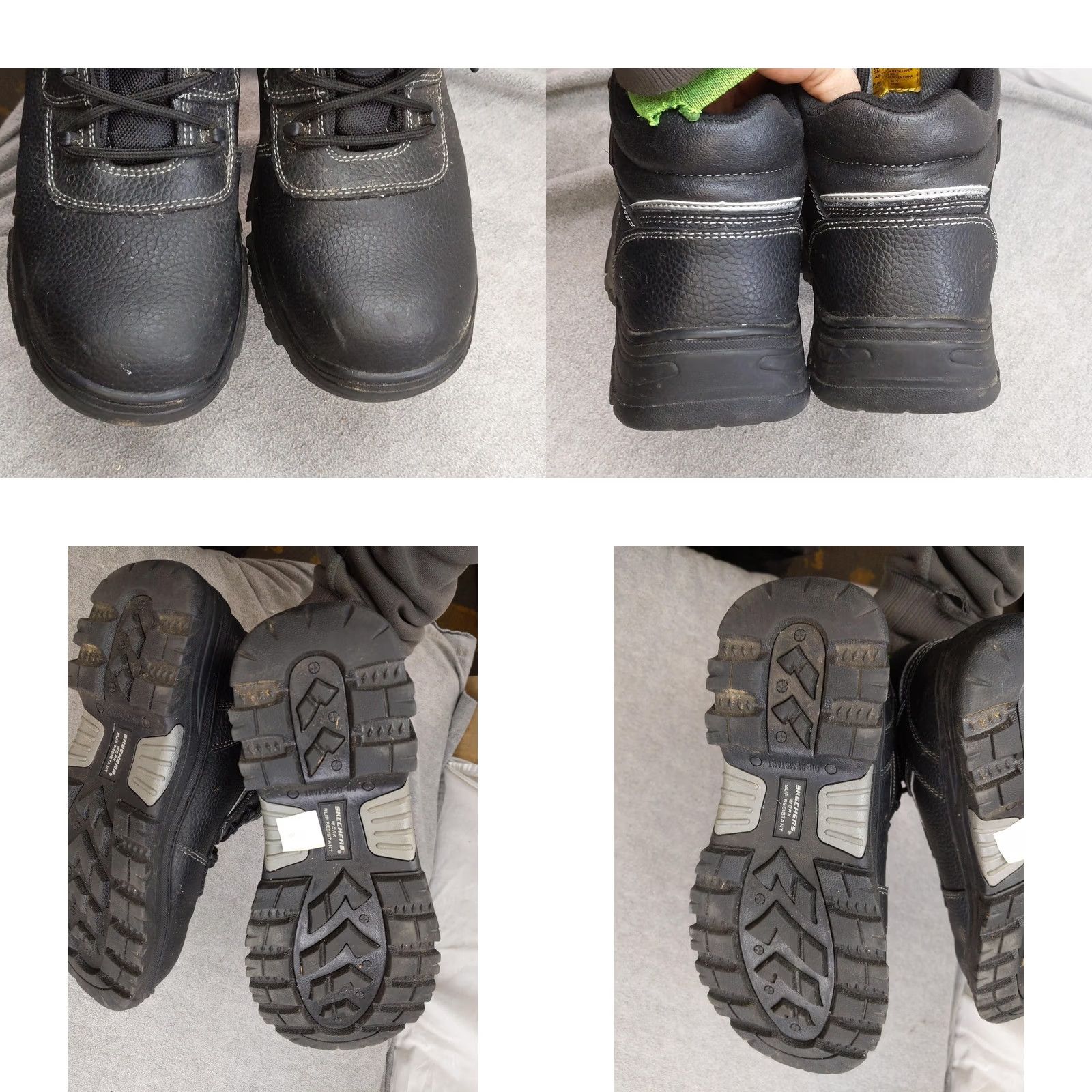 SKECHERS Skechers Work Boots Mens 10 Black Leather Composite Toe Slip Resistant 77144 Casual/Workwear Combat Boot Size US 10 / EU 43 - 8 Thumbnail