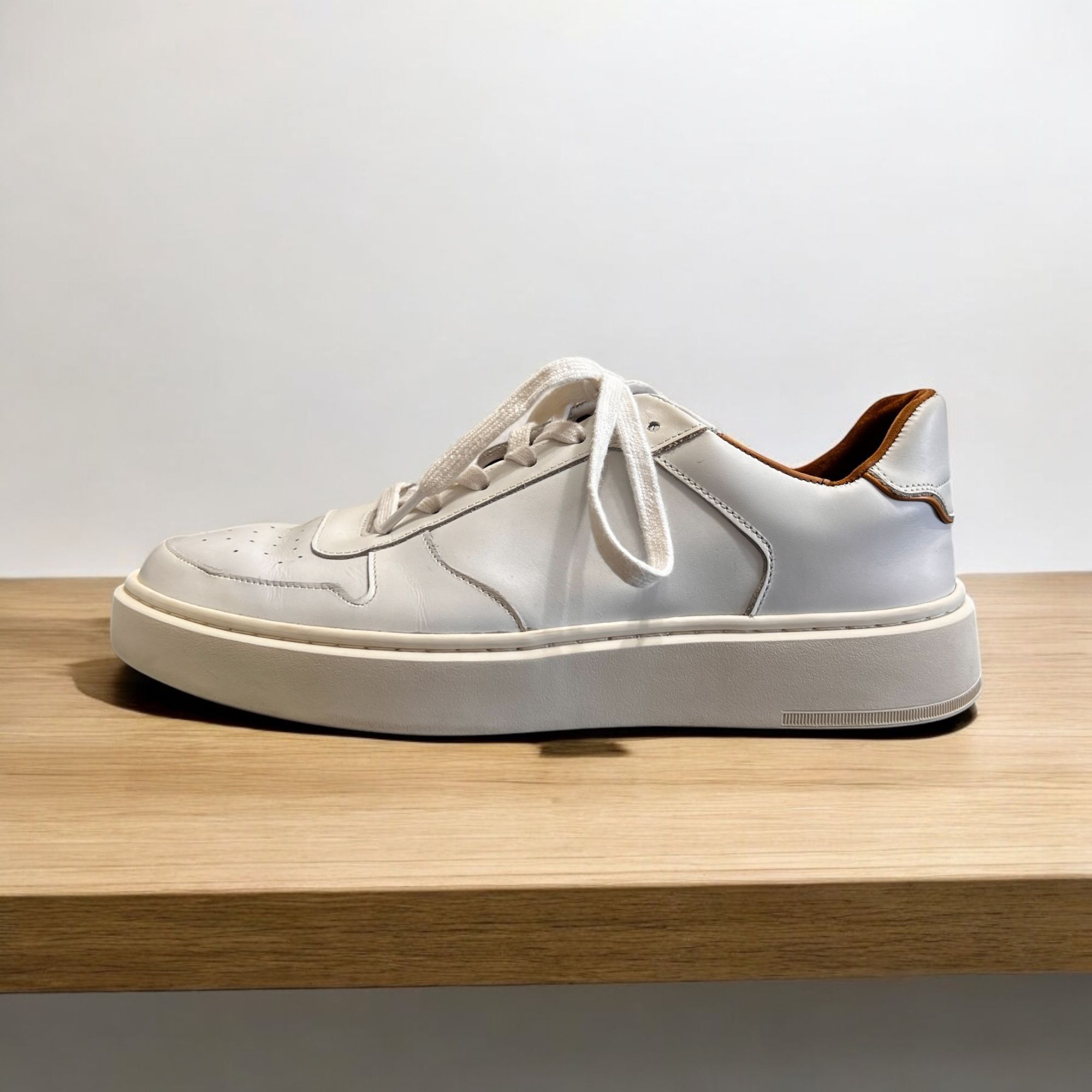 Allen Edmonds White Leather Owen Casual Sneaker Tennis Athletic Walk Shoe Men 11 Allen Edmonds Allen Edmonds Owen White Leather Sneakers Mens  main image 2