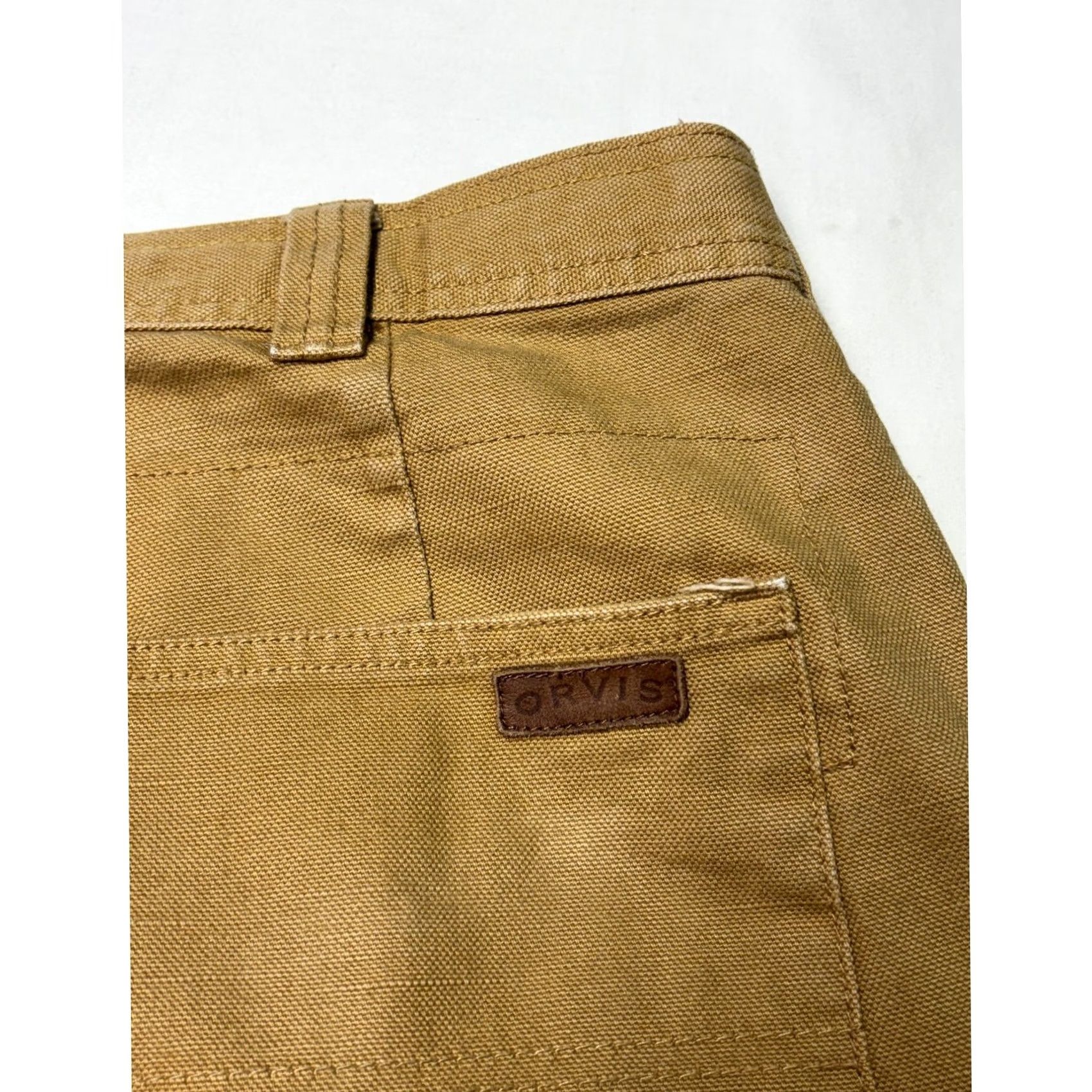 Orvis Orvis Pants Mens 40x30 Tan Cotton Canvas Work Pants Casual, Workwear, Khakis, Big & Tall, Regular Fit Size US 40 / EU 56 - 6 Thumbnail