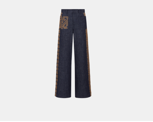 image of Dior O1Bcso1Str0524 Jeans In Deep Blue, Women's (Size 27)