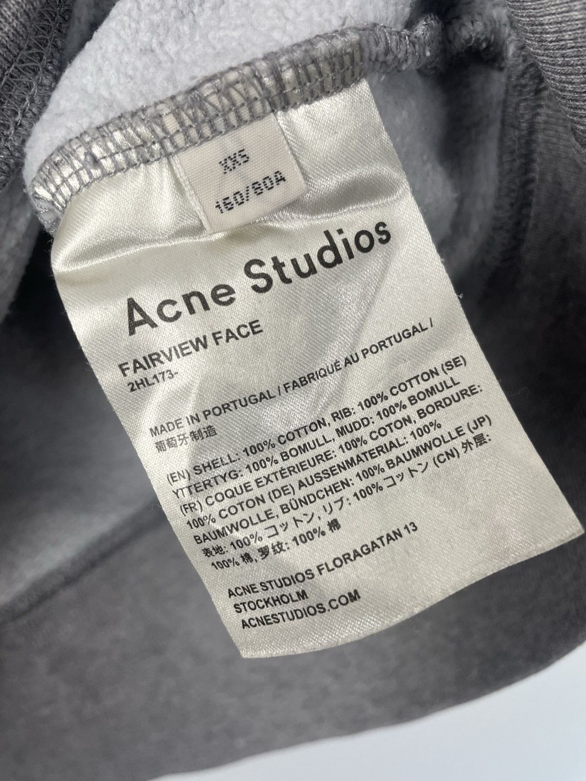 Acne Studios Acne Studios Fairview Face Mini Logo Casual Grey Crewneck Size US XS / EU 42 / 0 - 5 Thumbnail