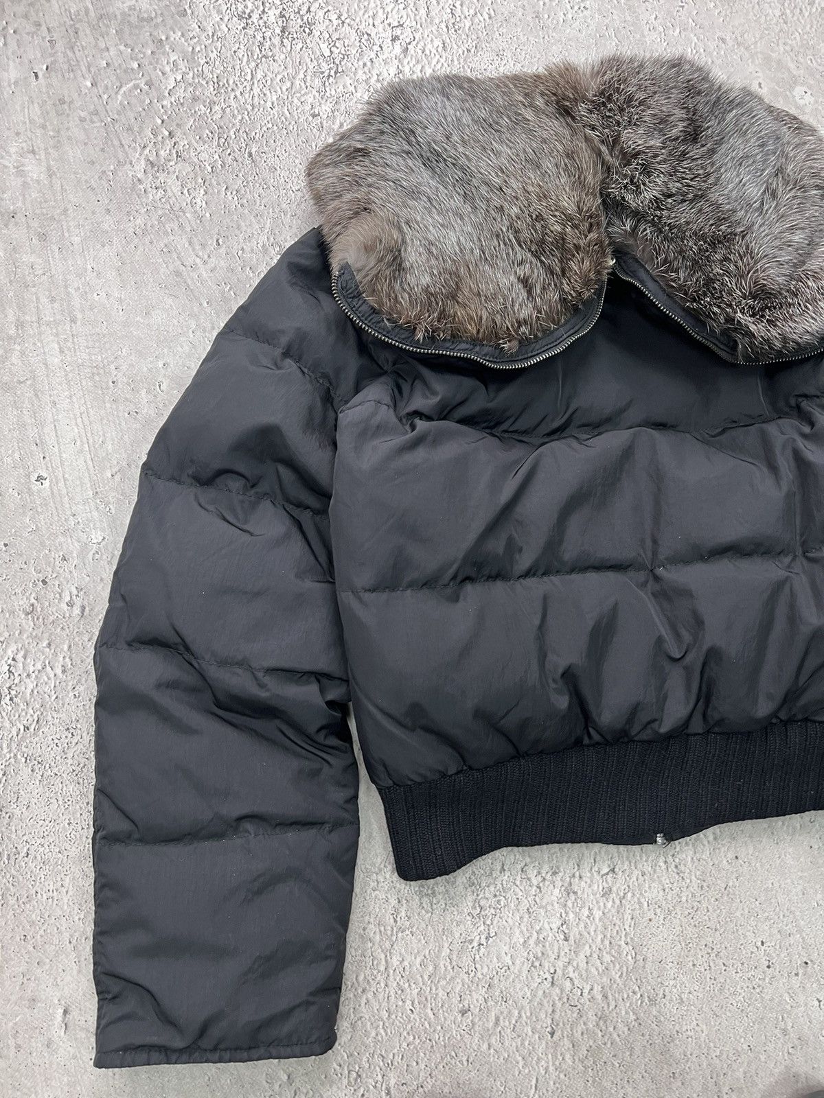 ジャケット・アウター 00s real fur jacket black opium archive 2000s Japanese Punk Grunge Fur Puffer Jacket opium style